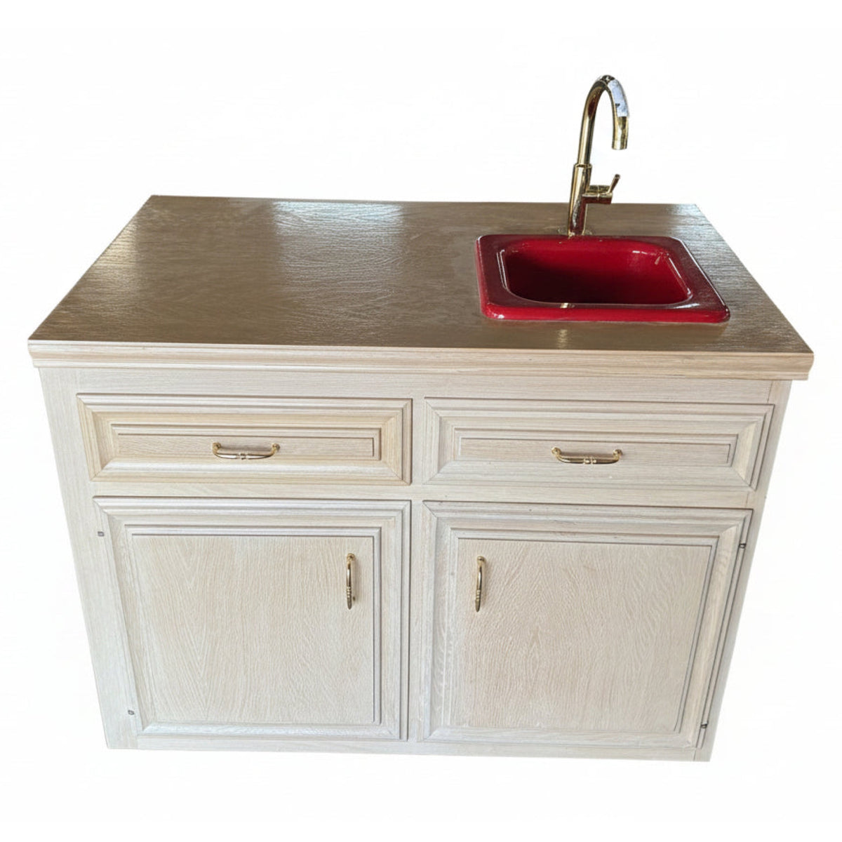 Kitchen Cabinet And Sink & Faucet, CT4, 2 Doors And 1 Drawer