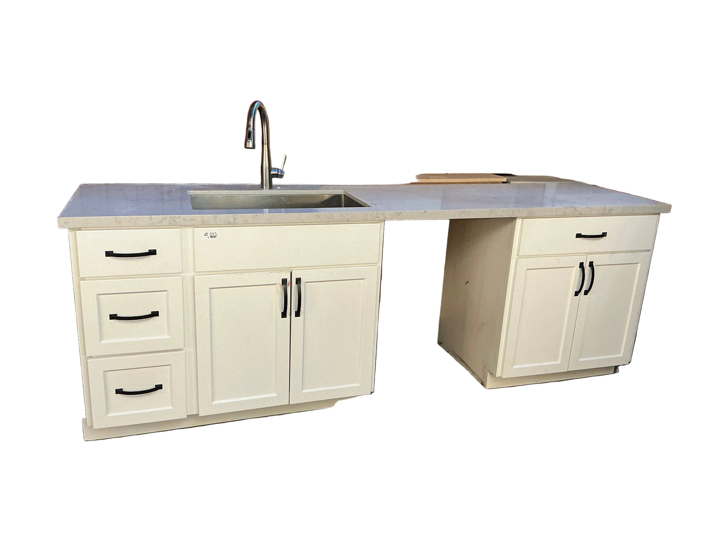 base kitchen cabinet, stone top, faucet and sink CY1
