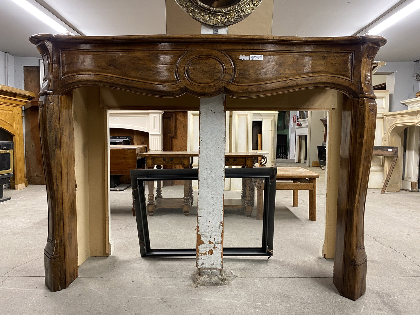 Curved Wooden Fireplace Mantle BA4