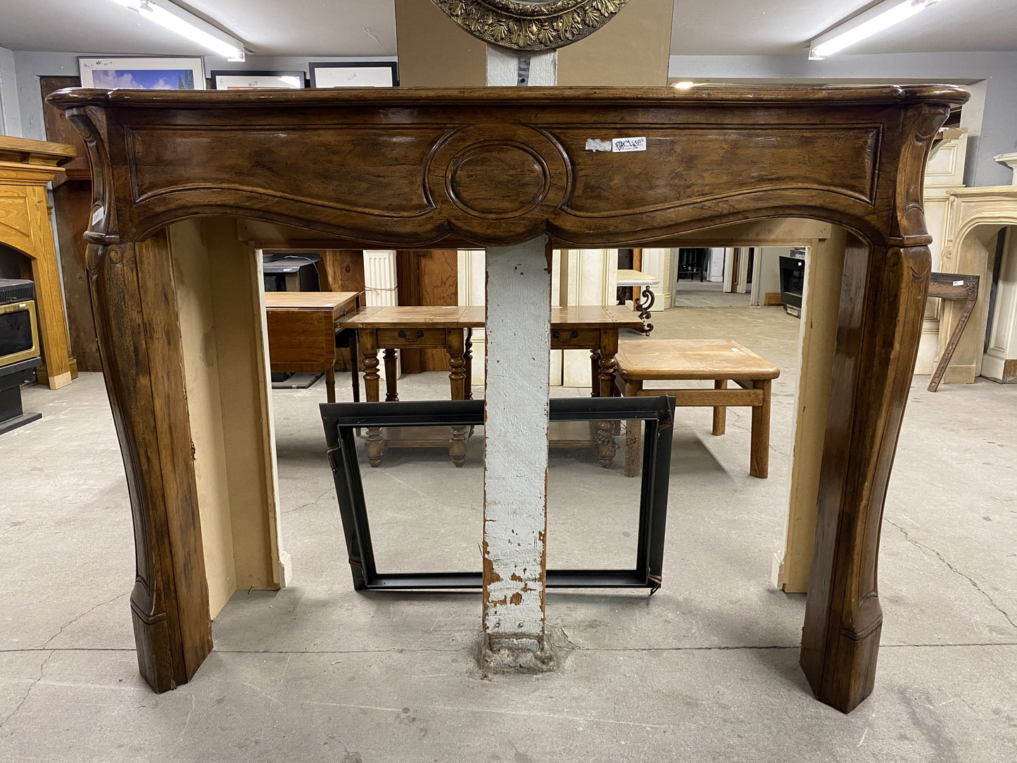 Curved Wooden Fireplace Mantle BA4