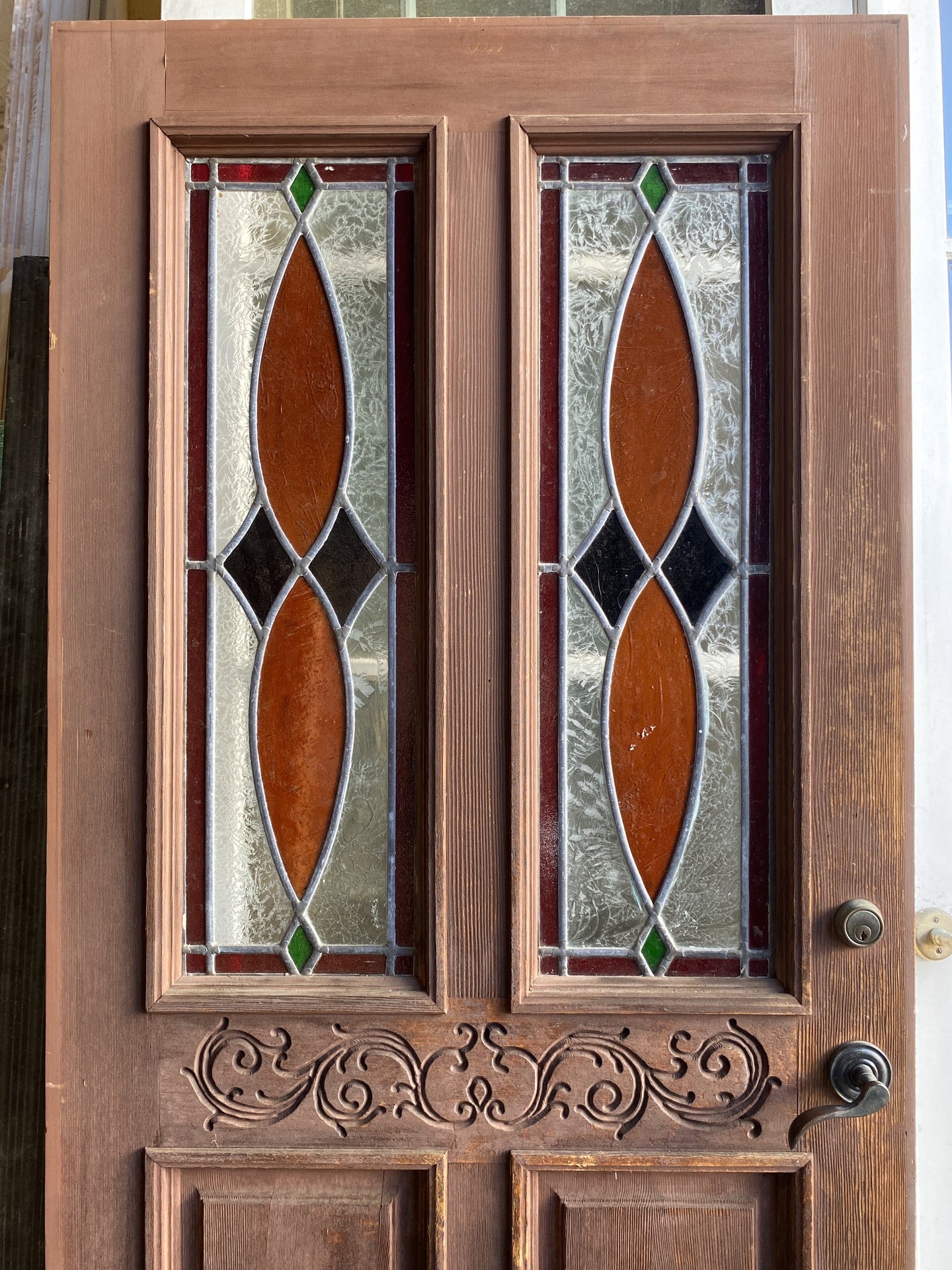 Stained Glass Wooden Door TRP