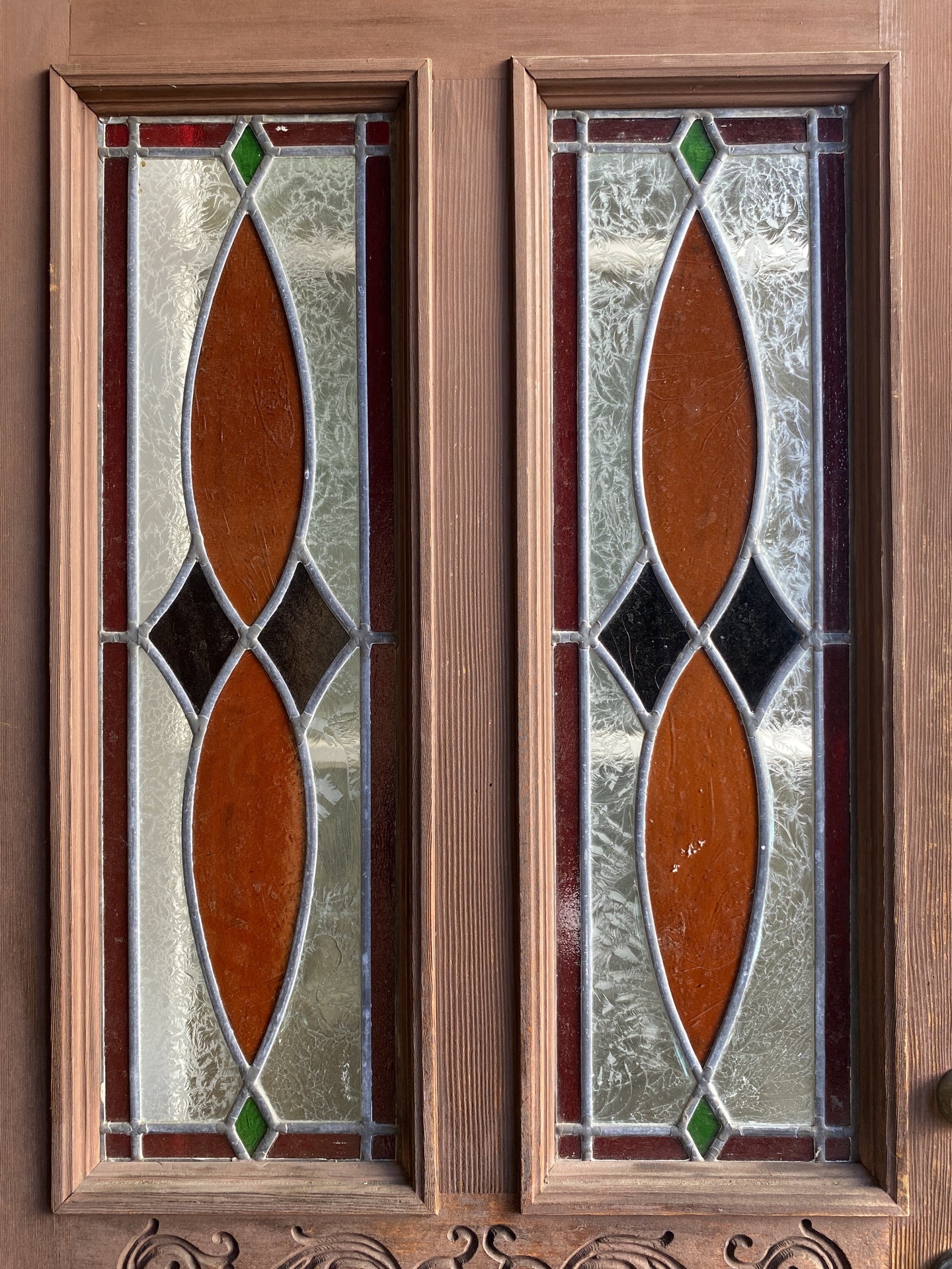 Stained Glass Wooden Door TRP