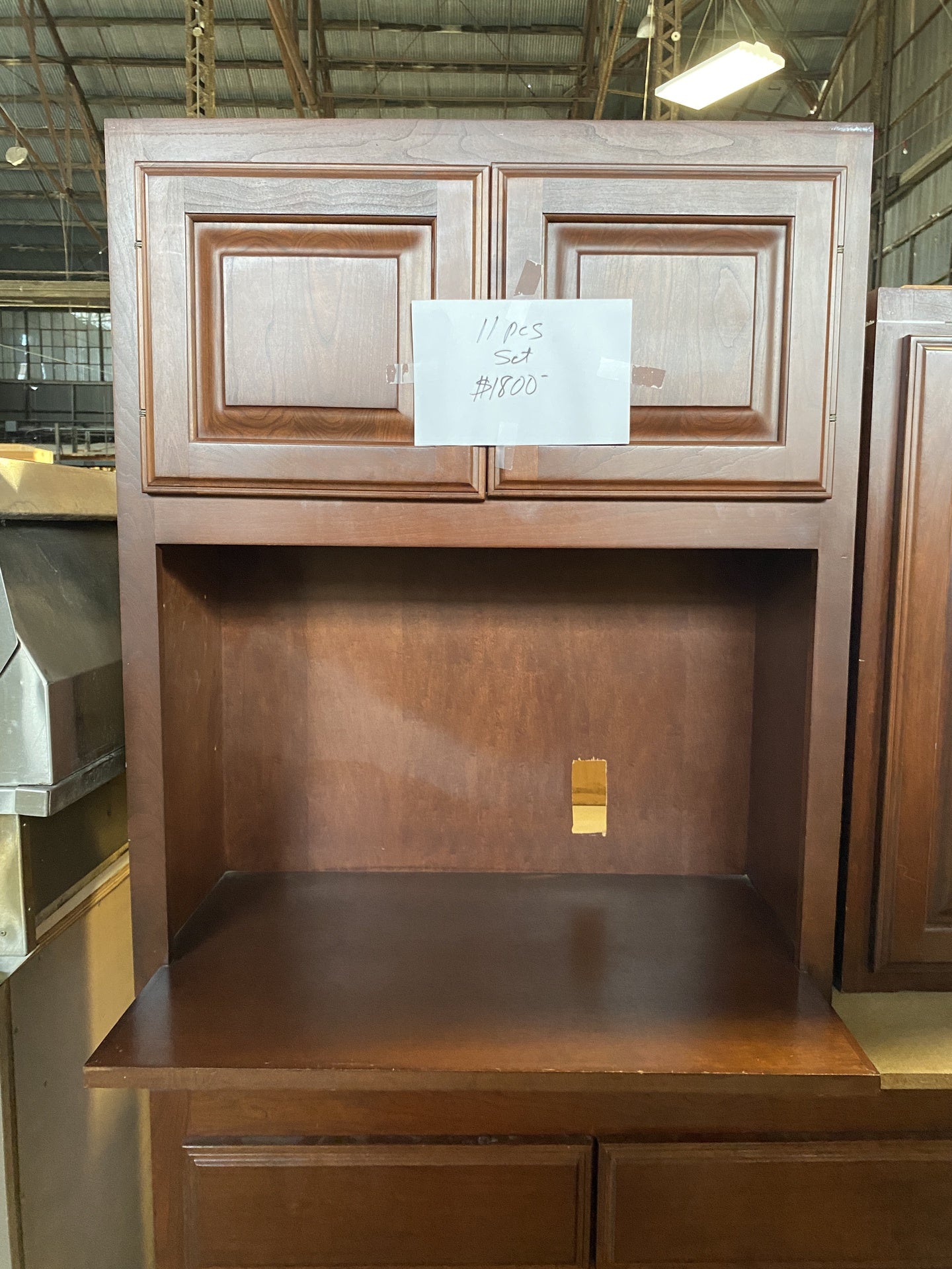 11 Piece Dark Brown Cabinet Set TRP