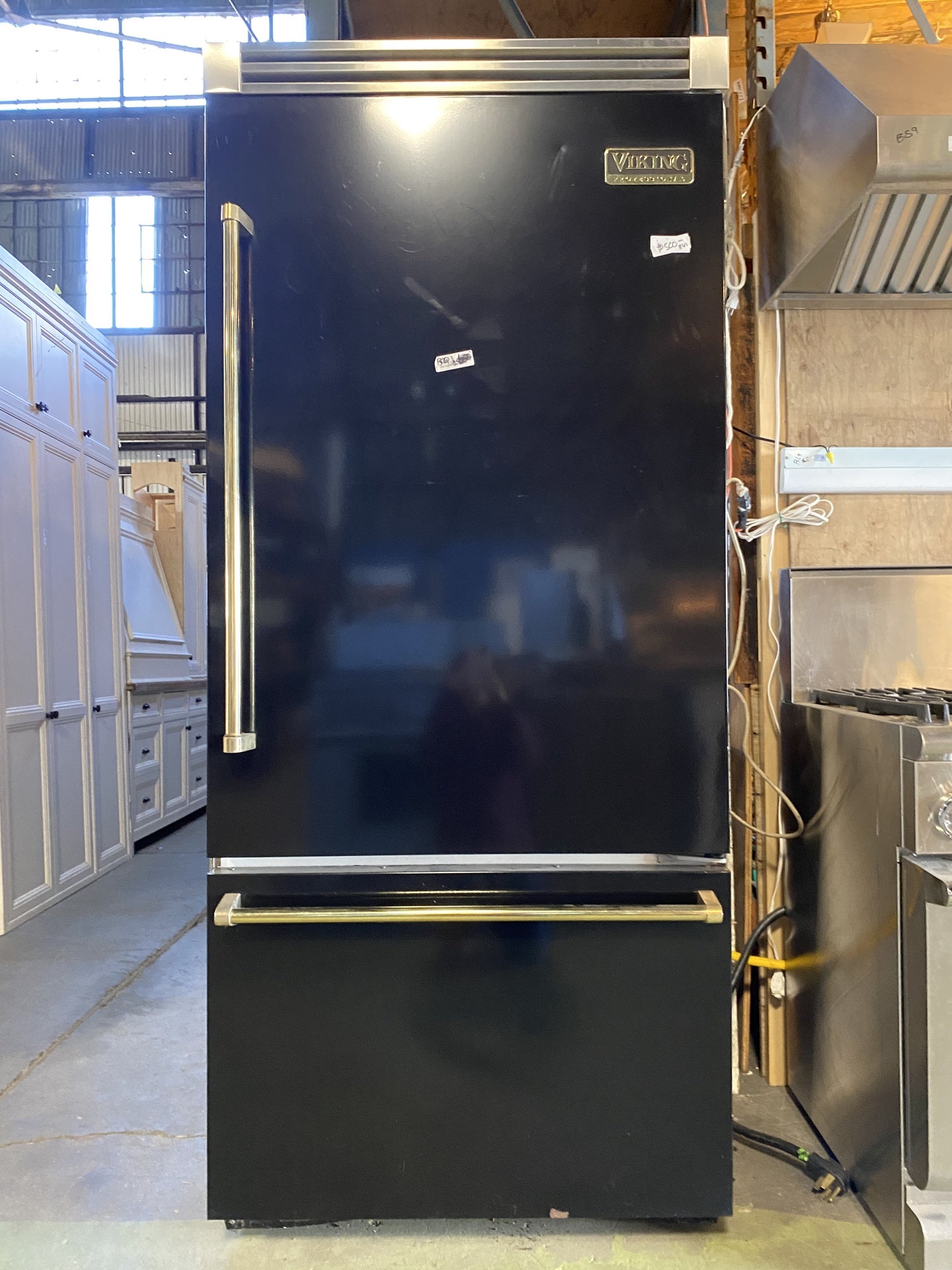 Viking Black &  Gold Vintage Refrigerator BQ1