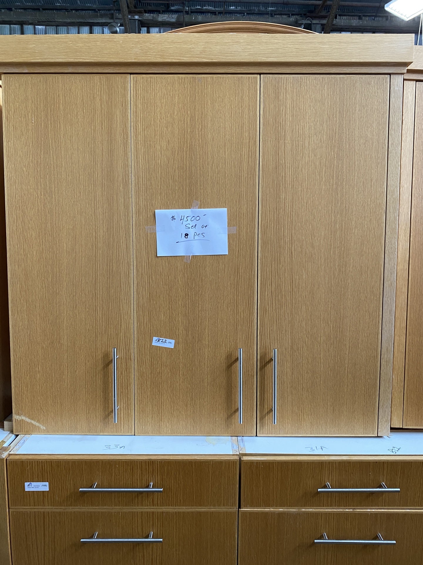 Oak Veneer Kitchen Cabinet Set BZ2