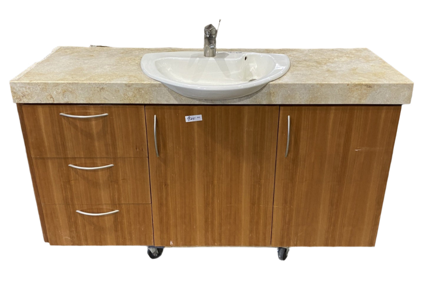 Bathroom Vanity Cream Sink BV1 FB