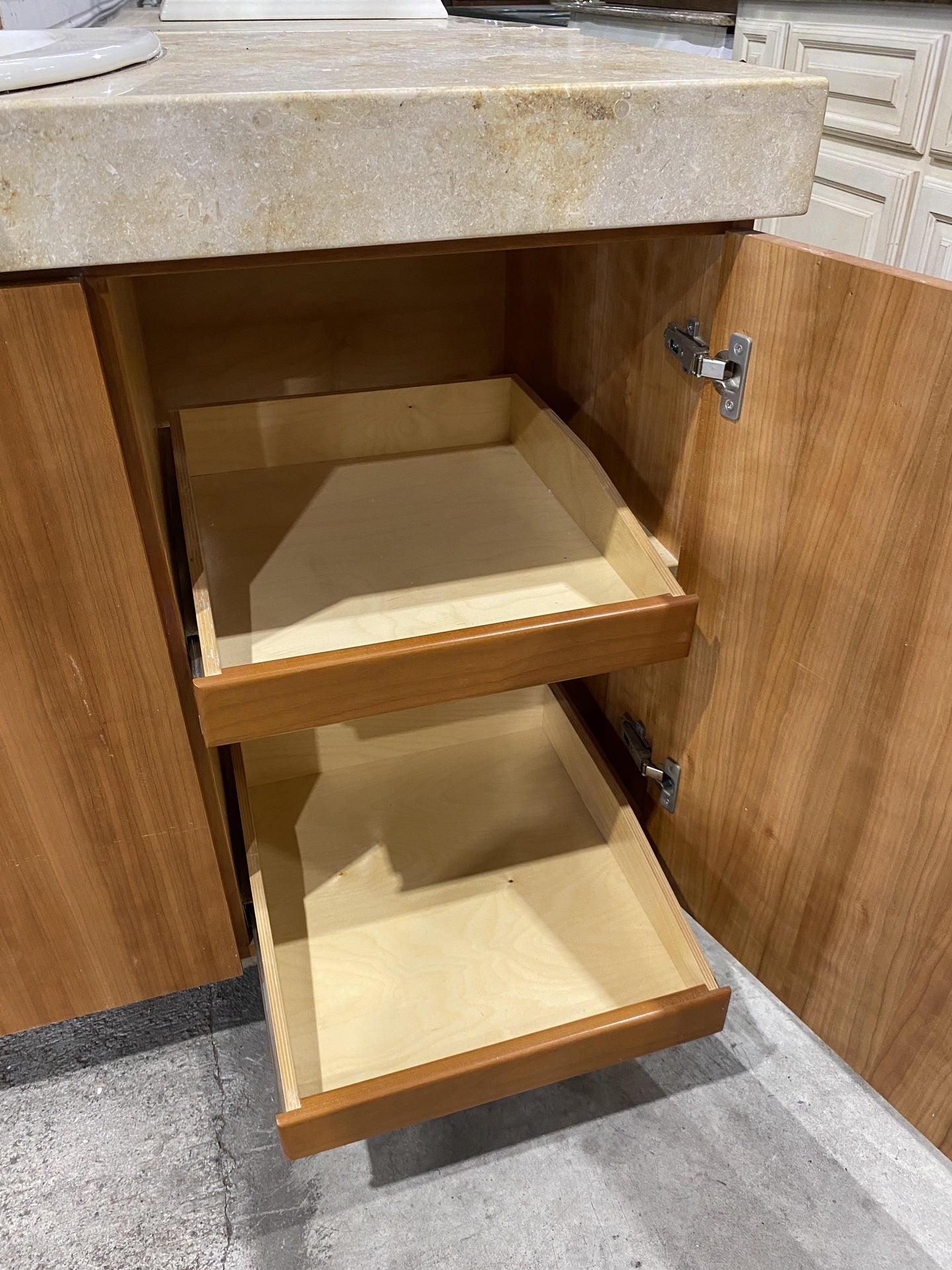 Bathroom Vanity Cream Sink BV1 FB
