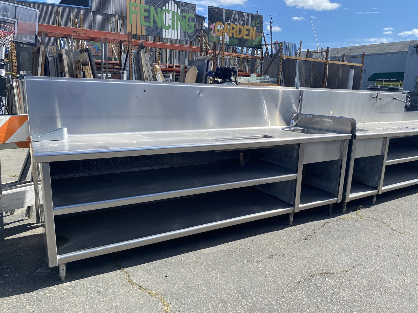 Restaurant Supply Stainless Steel Sink Table 2TRP