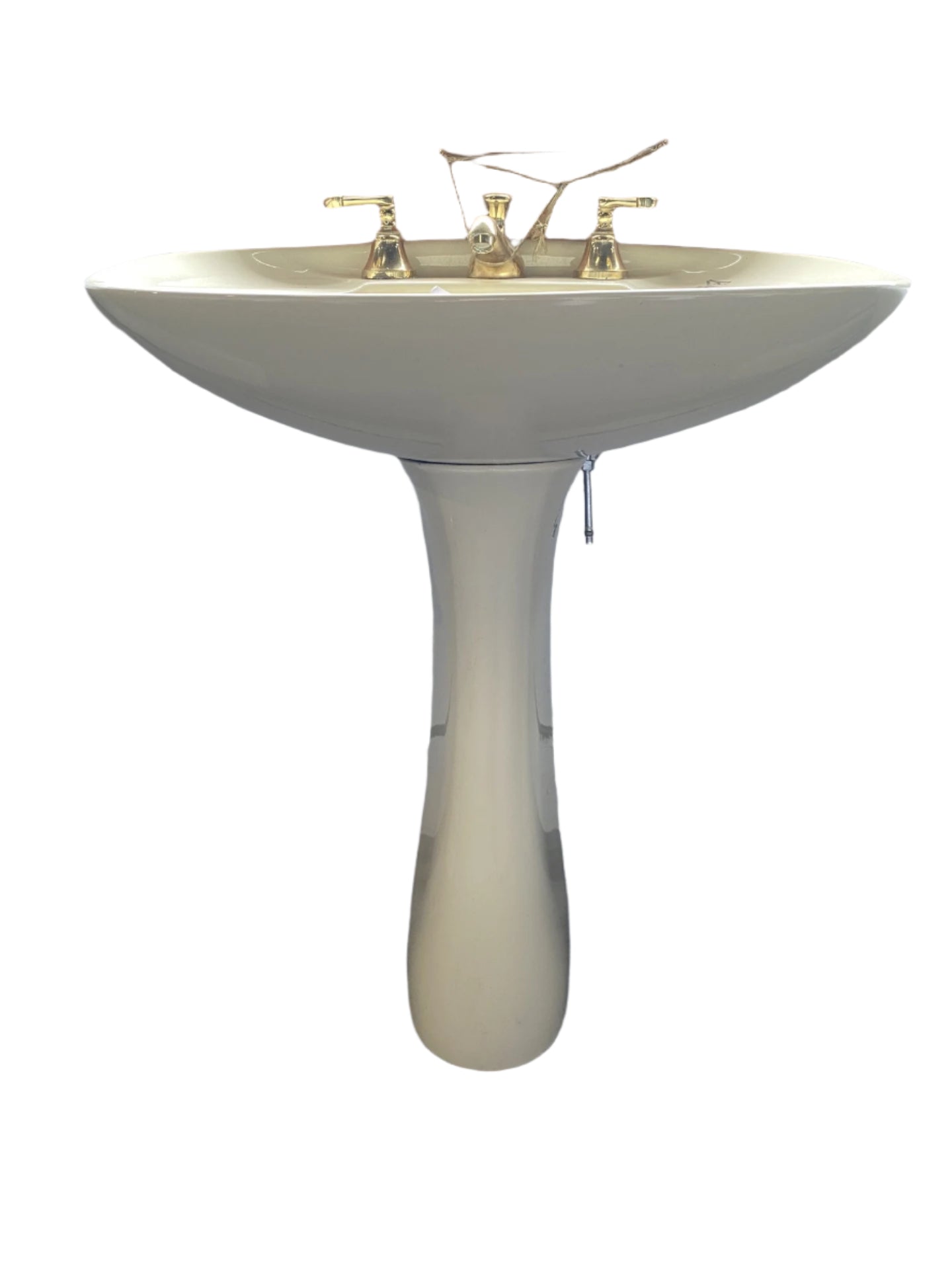 Vintage Pedestal Sink Yellow BQ8