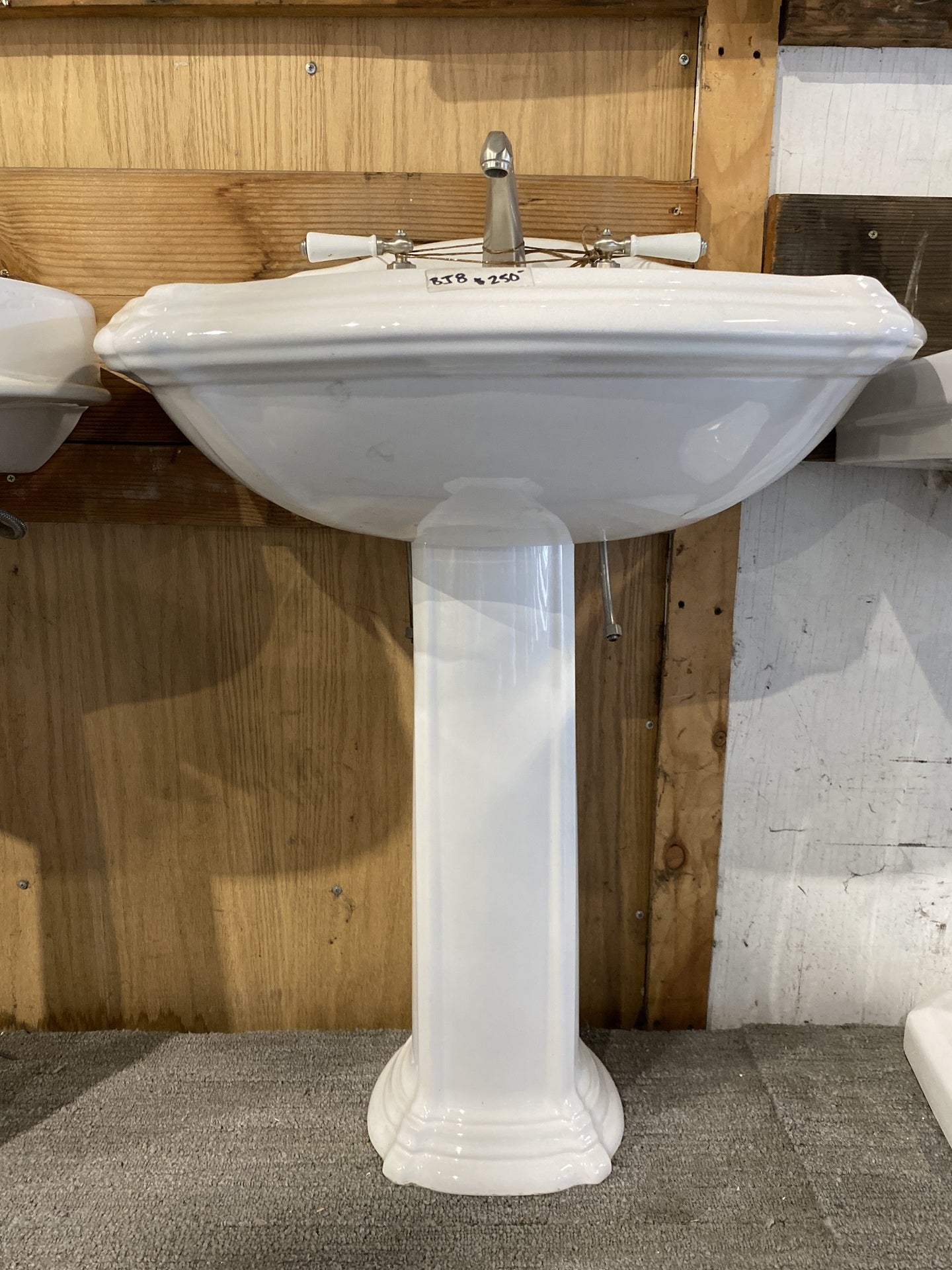 White Kohler Pedestal Sink BJ8