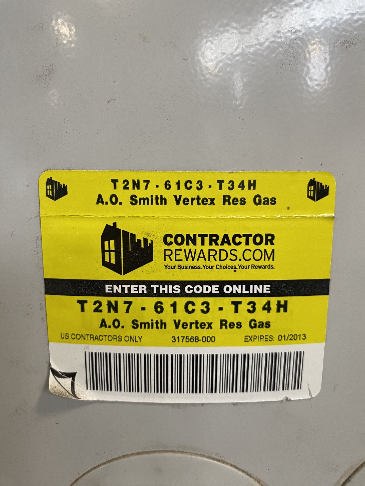 Vertex AO Smith Gas Water Heater AT7