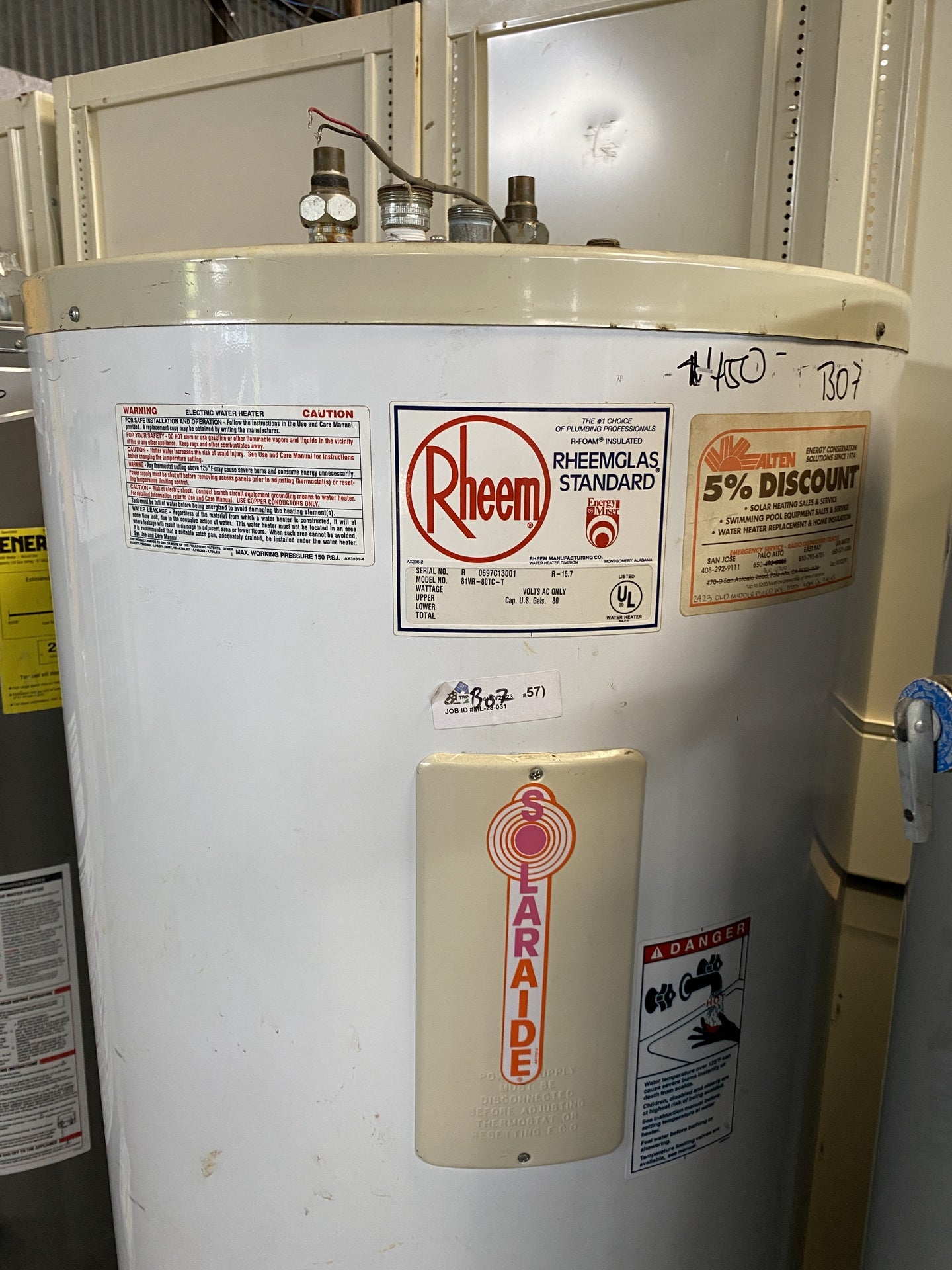 Rheemglas Standard Water Heater BO7