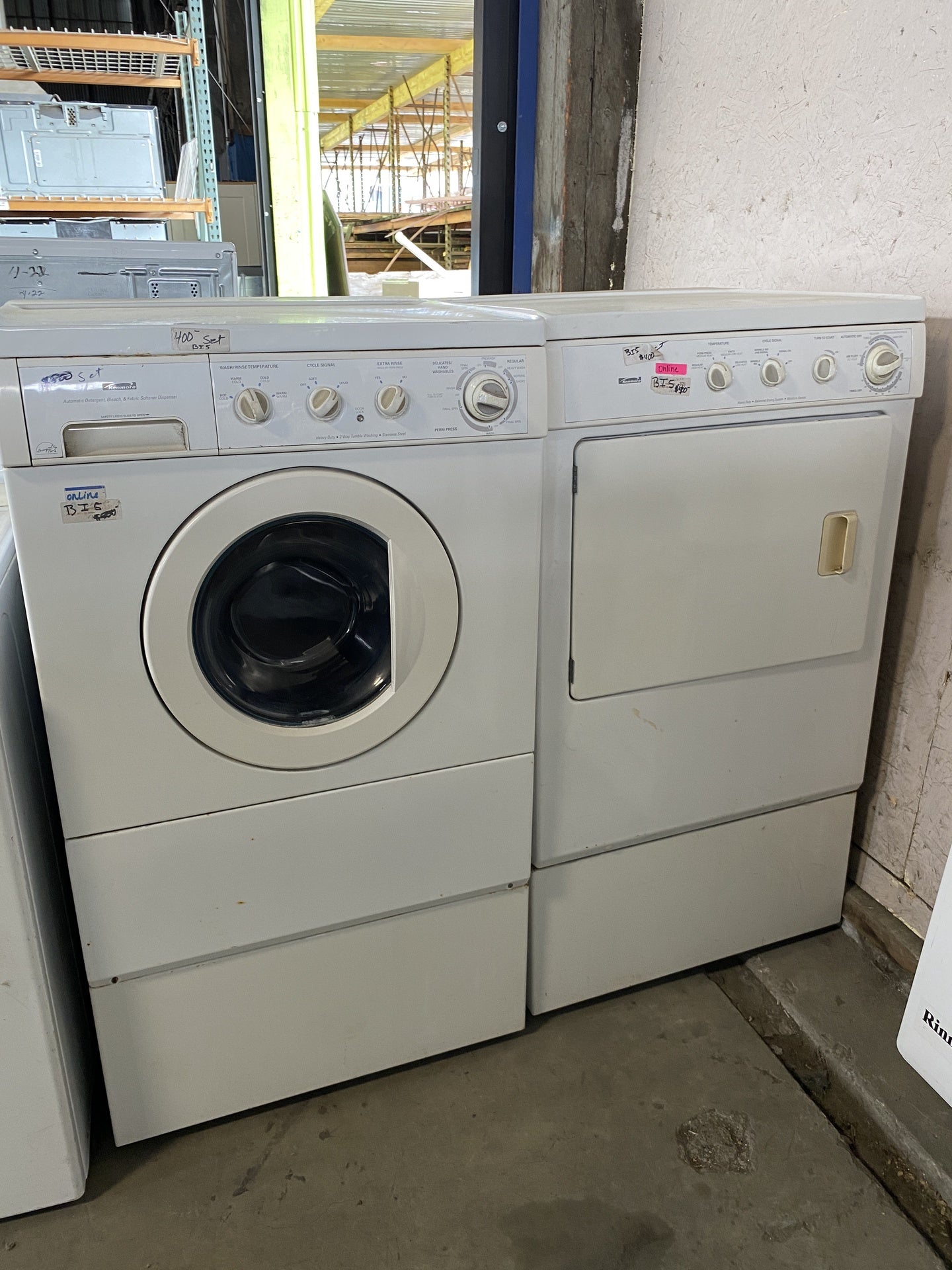 Kenmore Washer Dryer Set BI5