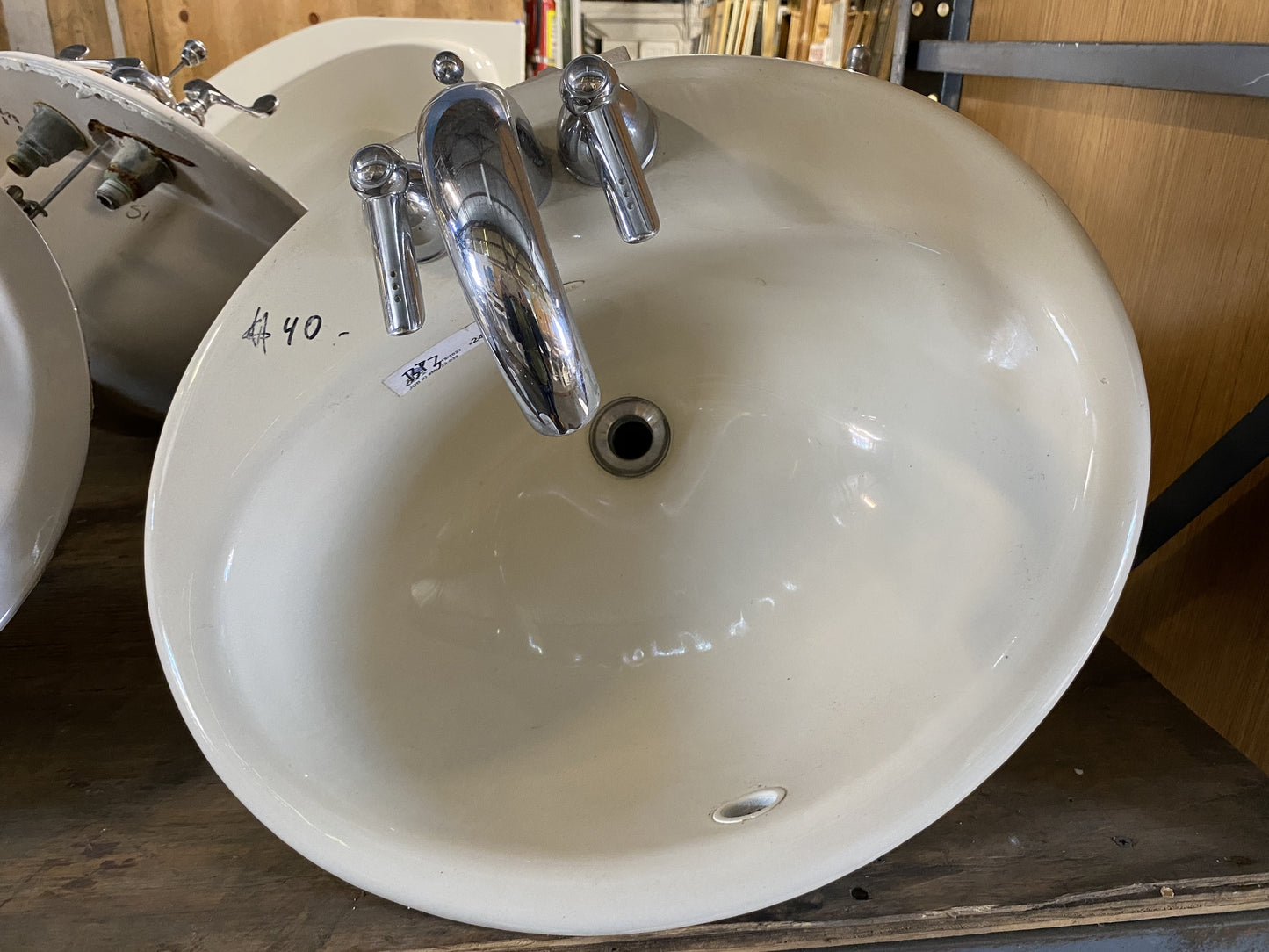 Cream Colored Oval Sink BP3