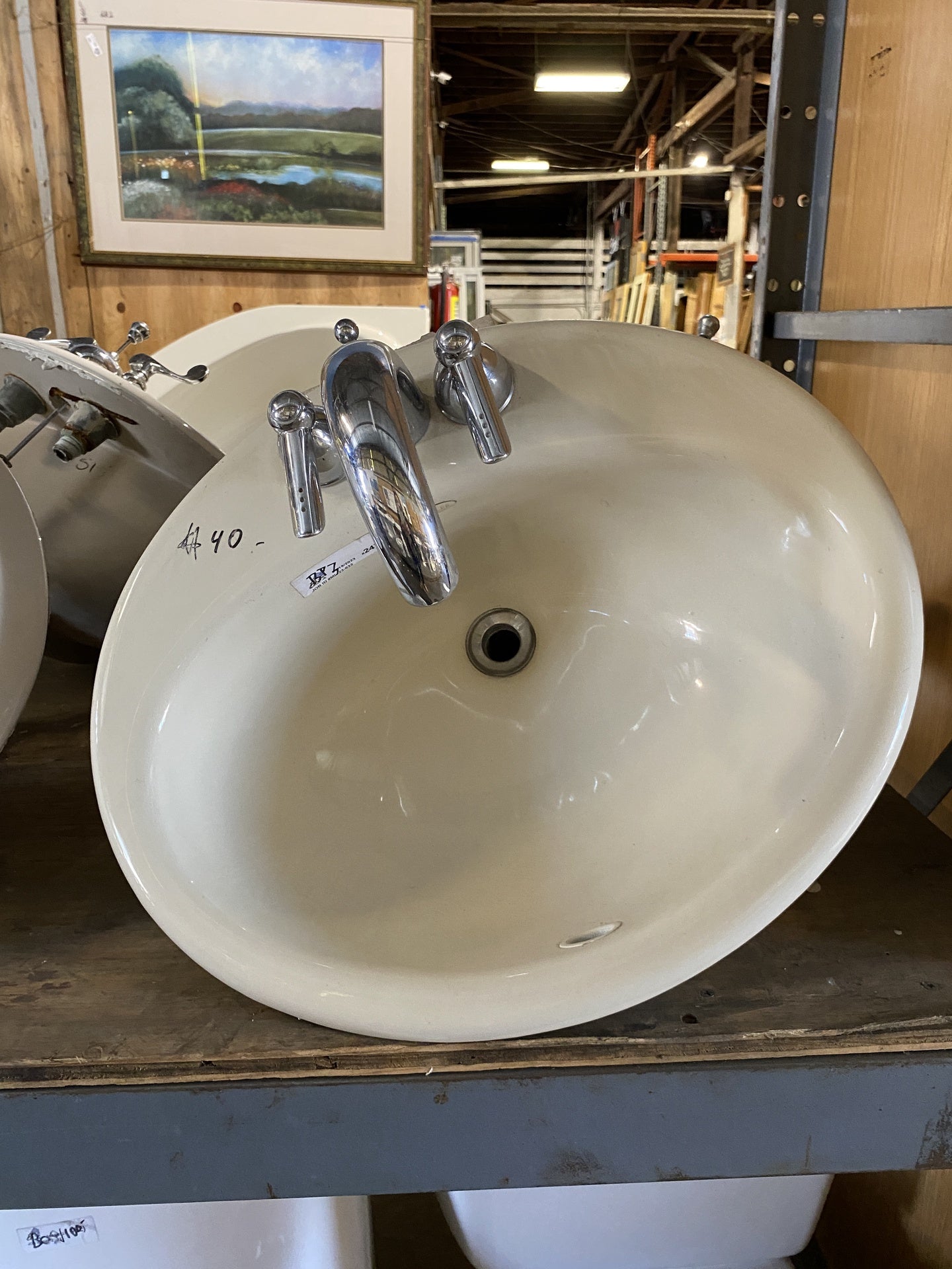 Cream Colored Oval Sink BP3
