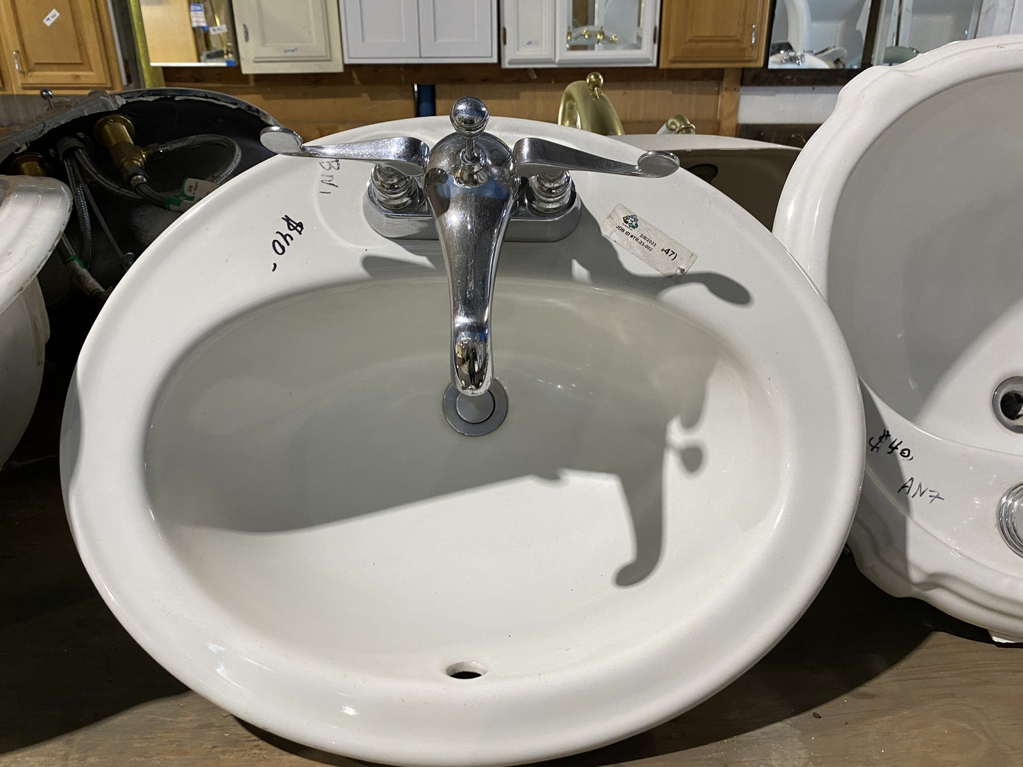 White Oval Kohler Sink BN1
