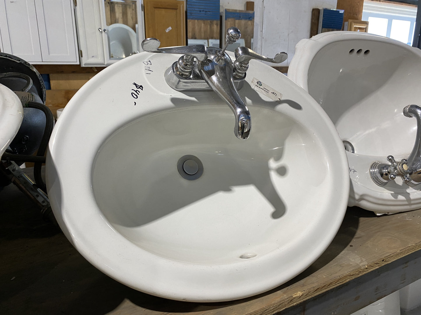 White Oval Kohler Sink BN1