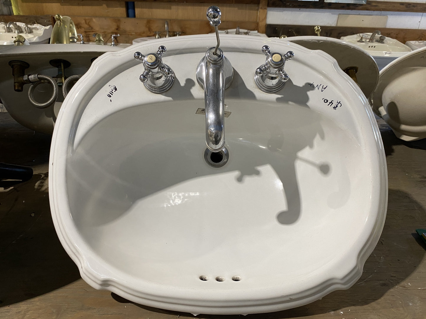 White Oval Kohler Sink AN7