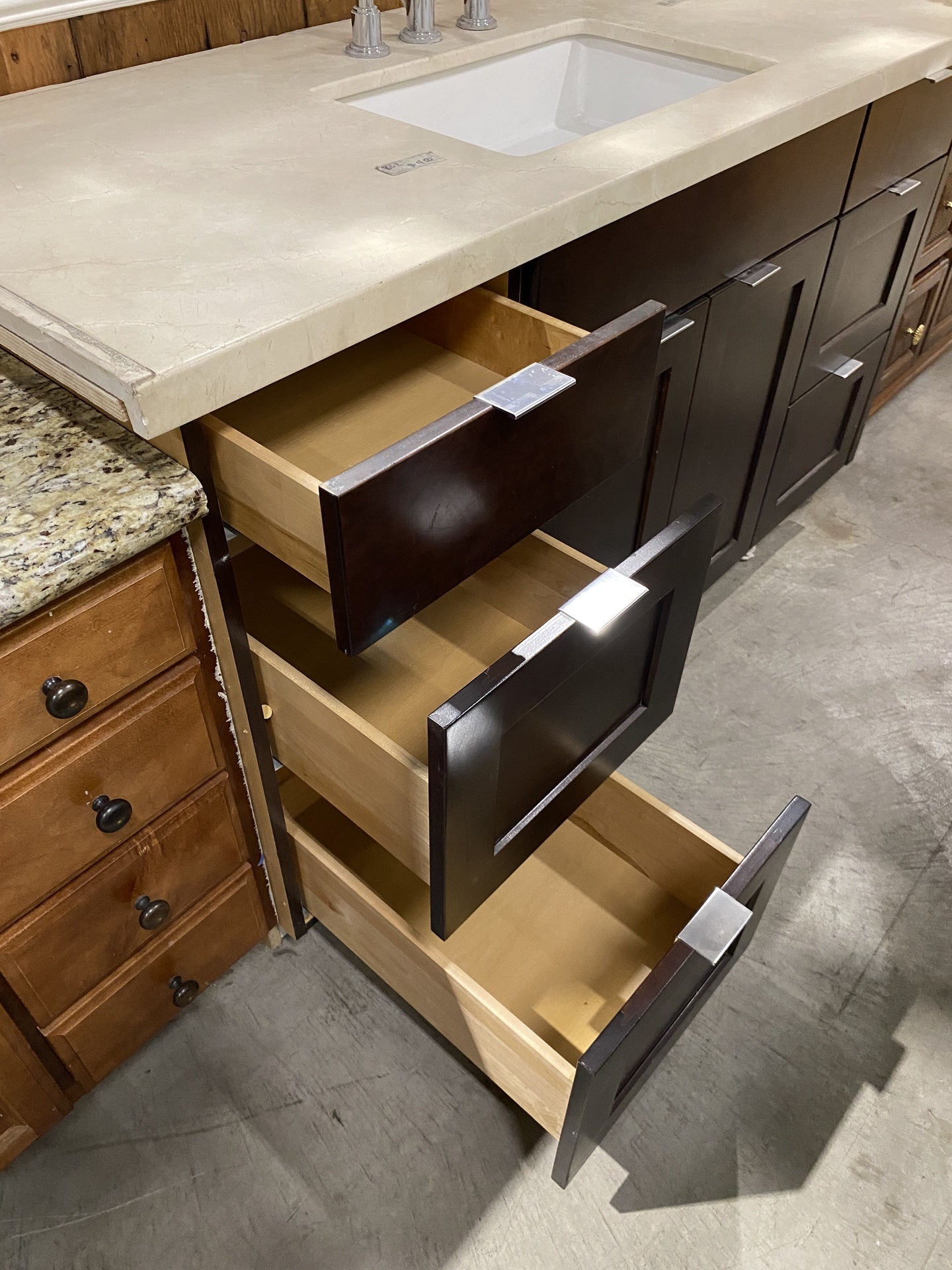 Brown Wooden Bathroom Vanity BL2