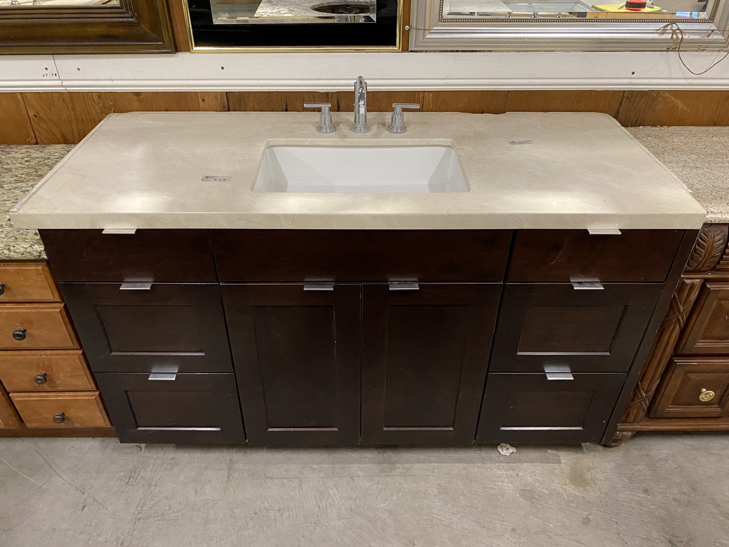 Brown Wooden Bathroom Vanity BL2