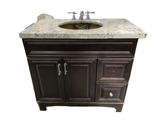 Dark Brown Bathroom Vanity BQ6