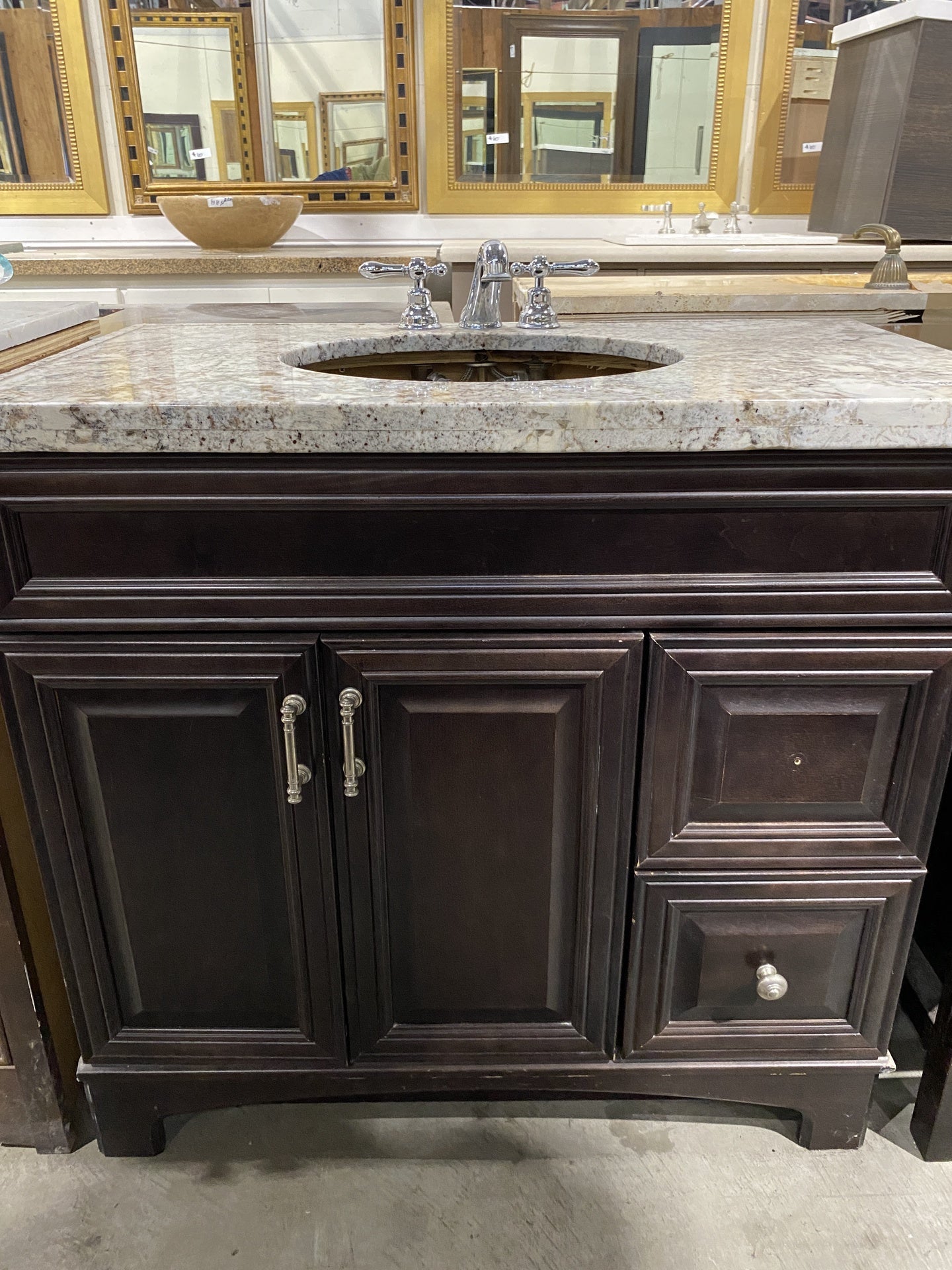 Dark Brown Bathroom Vanity BQ6