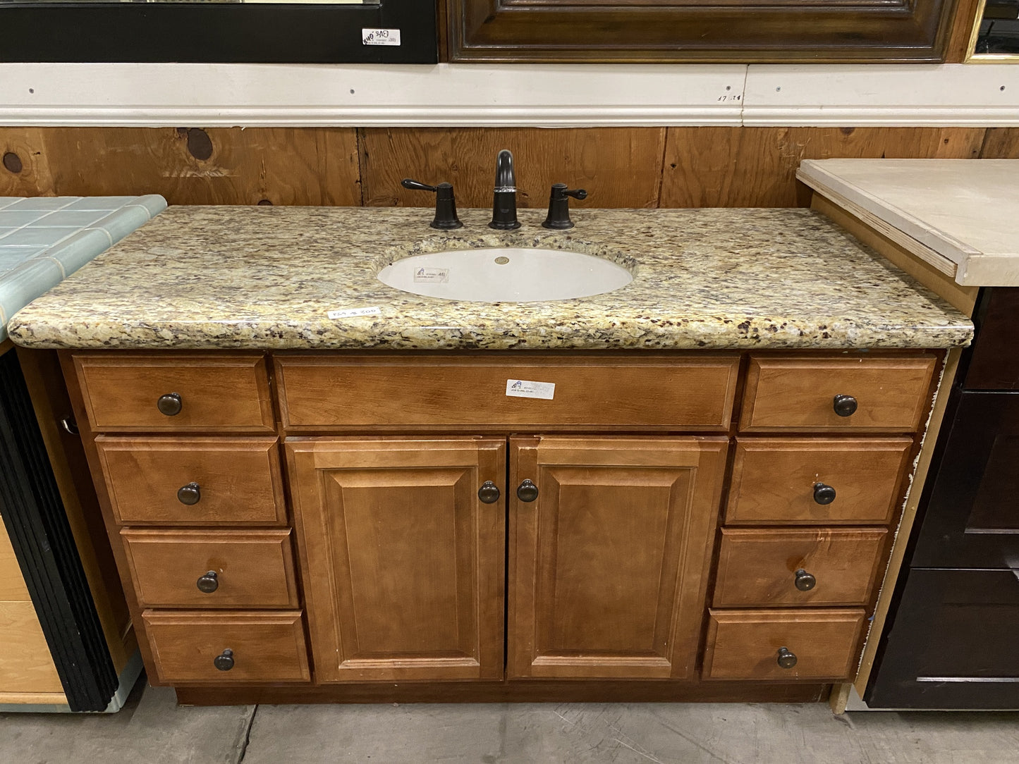 Brown Wooden Bathroom Vanity BS9
