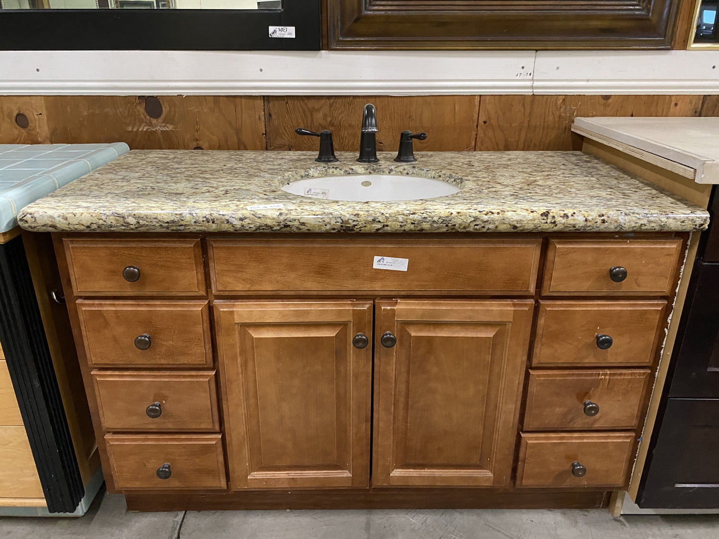 Brown Wooden Bathroom Vanity BS9