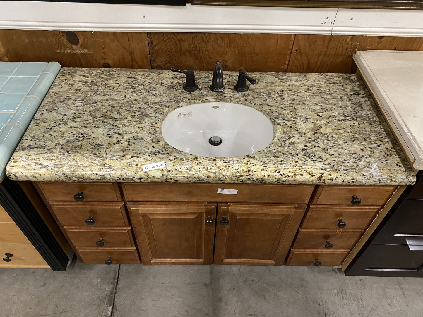 Brown Wooden Bathroom Vanity BS9