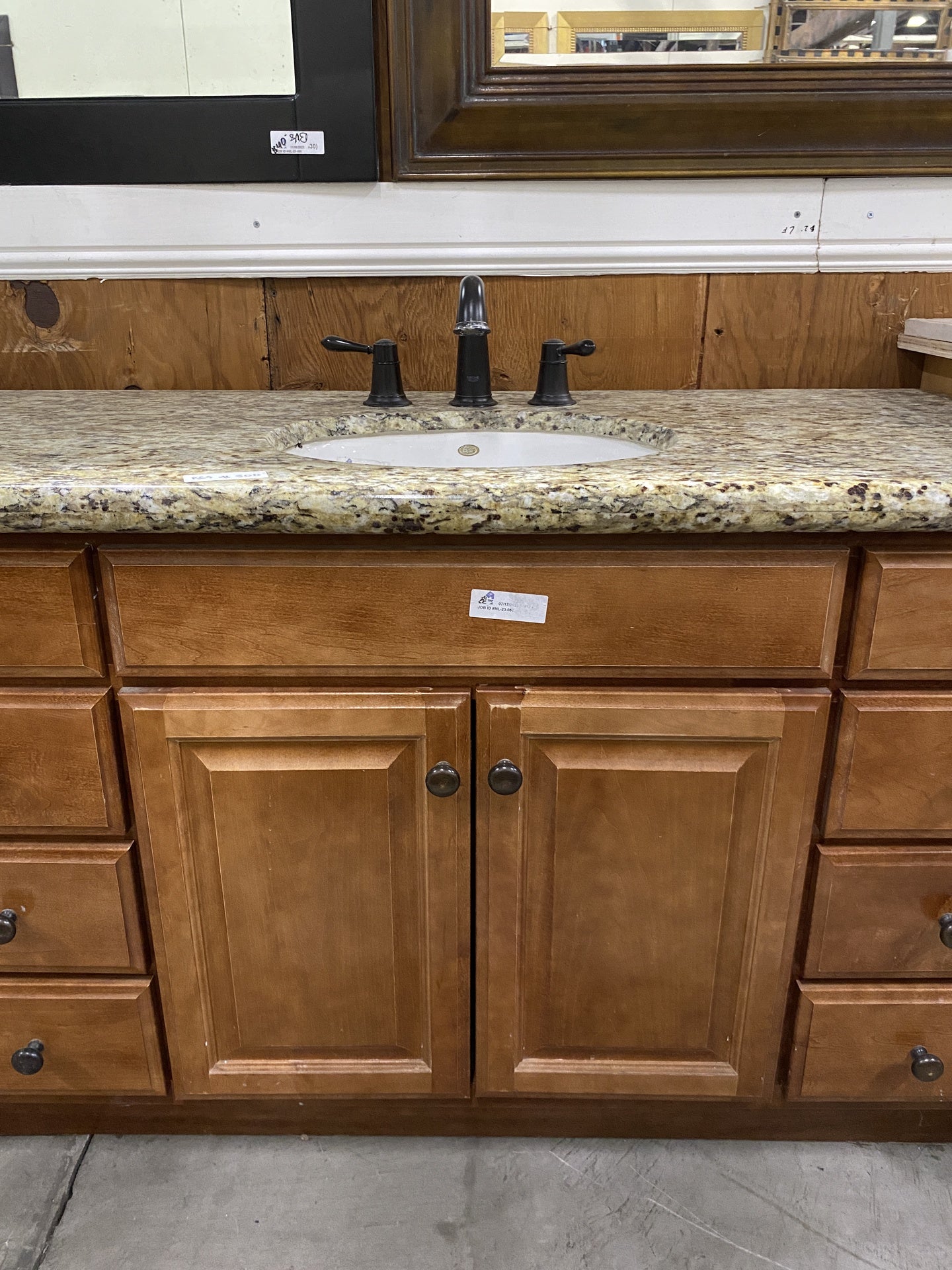 Brown Wooden Bathroom Vanity BS9