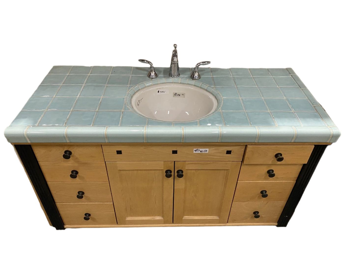 Blue Tiled Bathroom Vanity BT7
