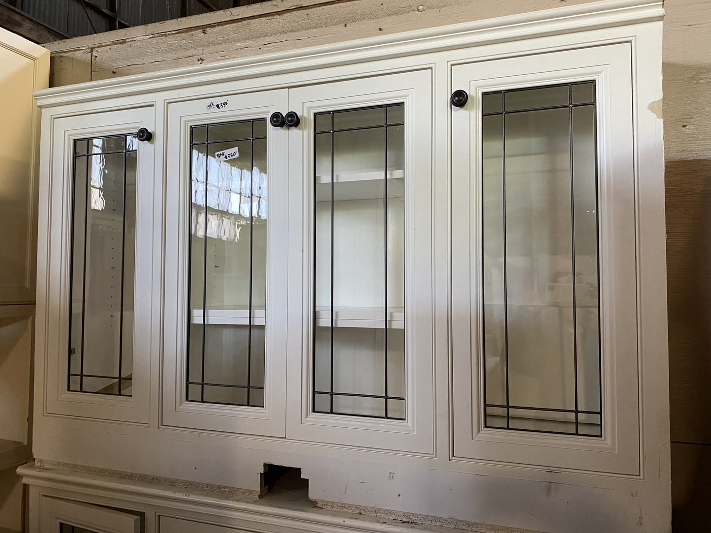 White Cabinets Glass Doors BX8