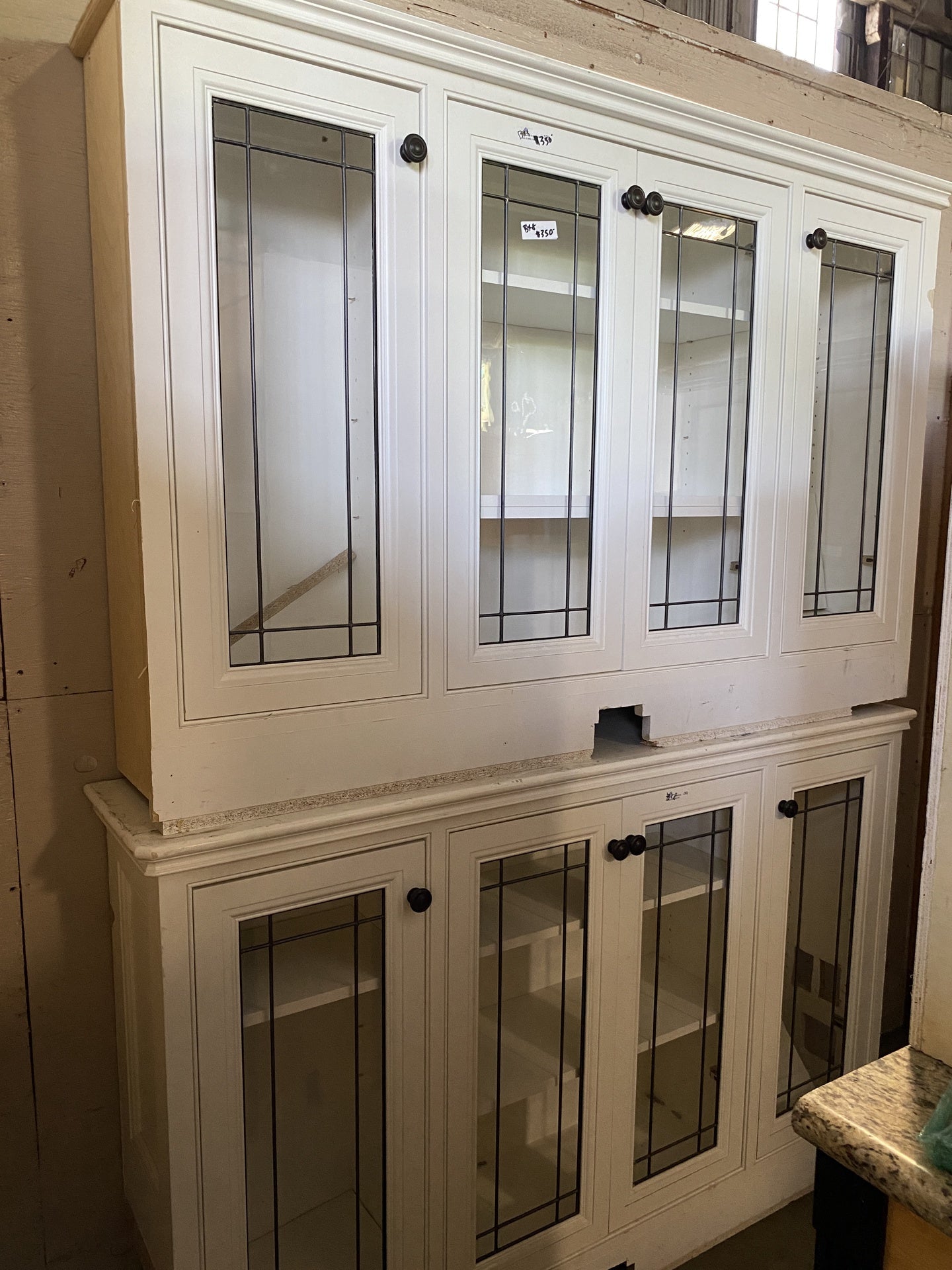 White Cabinets Glass Doors BX8