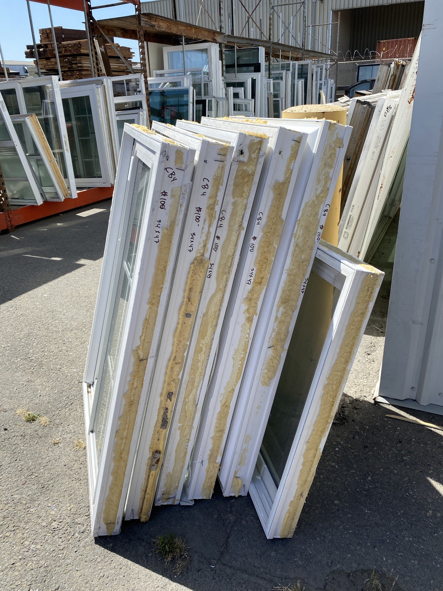 White Vinyl Sliding Windows CB4