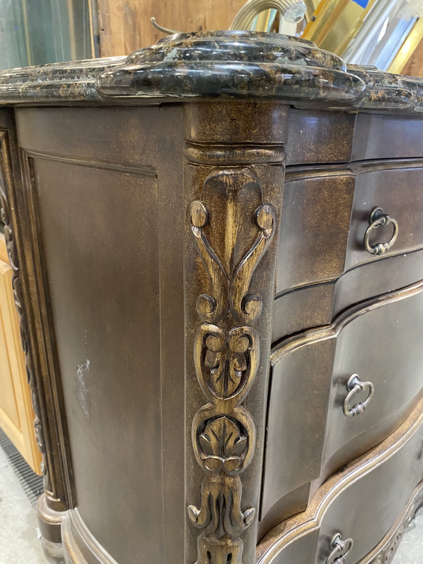 Curved Vanity Stone Countertop BY3