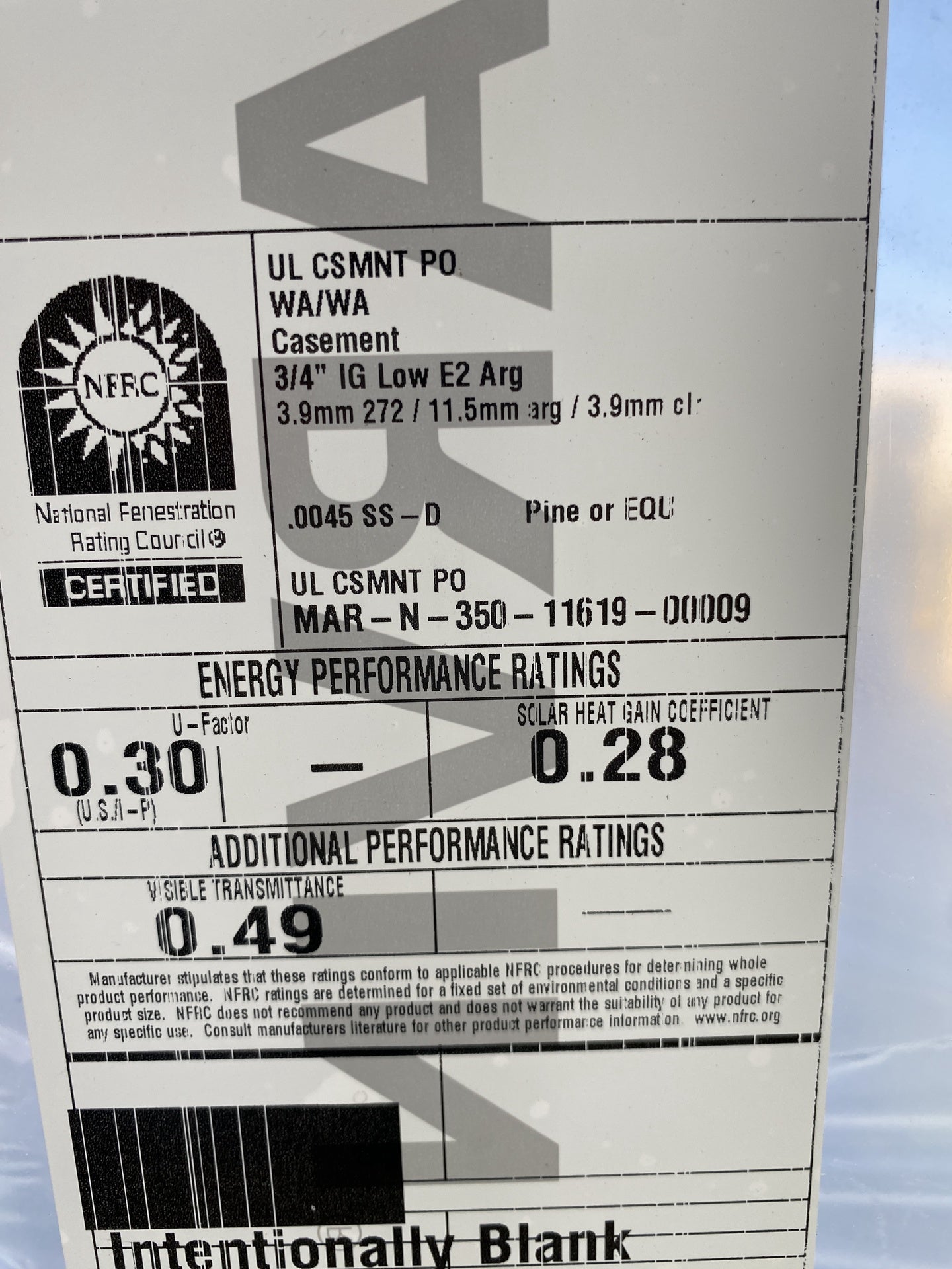 New Marvin Fixed Window TRP