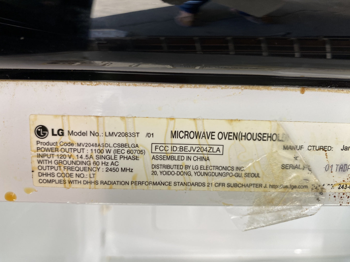 LG Silver Microwave BK3