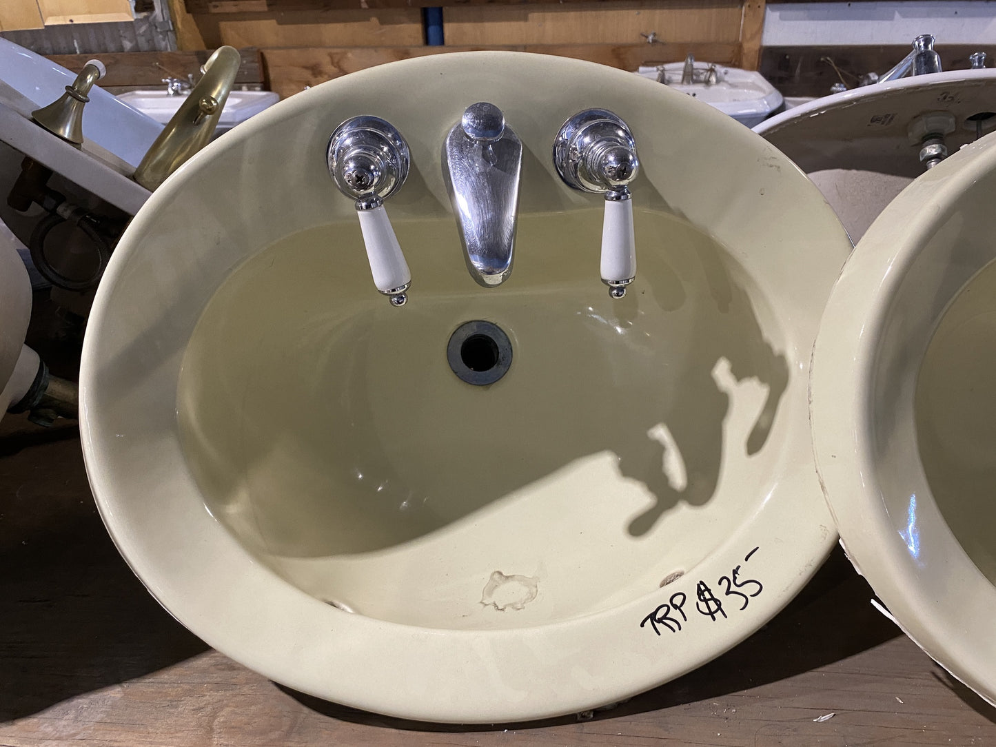 Yellow Vintage Sink TRP