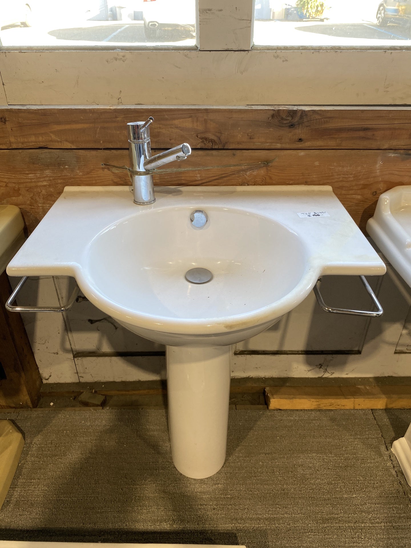 Modern Pedestal Sink Vigo Faucet TRP