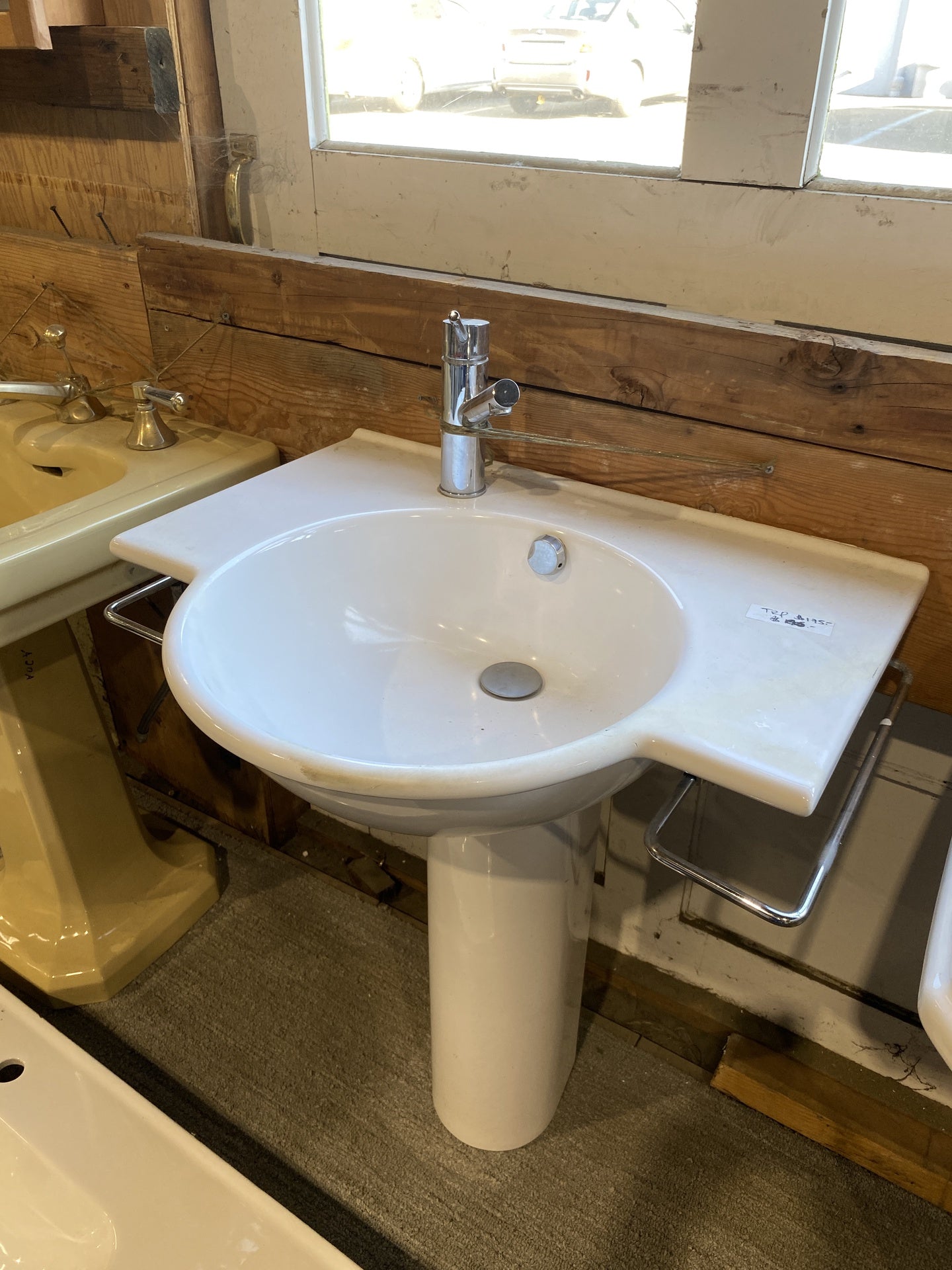 Modern Pedestal Sink Vigo Faucet TRP