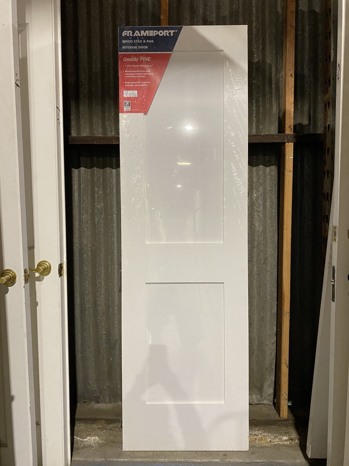 Frameport Slab Pine Door 24in LOW