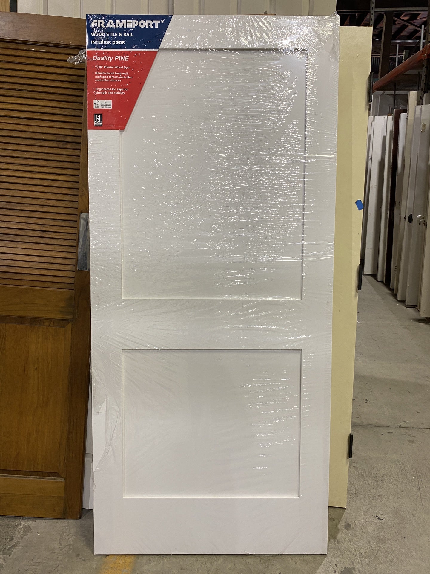 Frameport Slab Pine Door 36in LOW