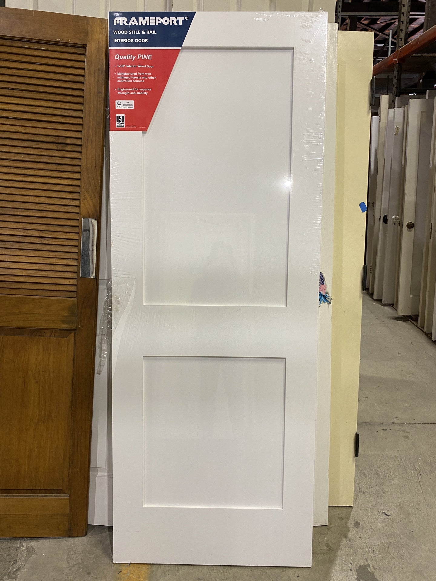 Frameport Slab Pine Door 30in LOW