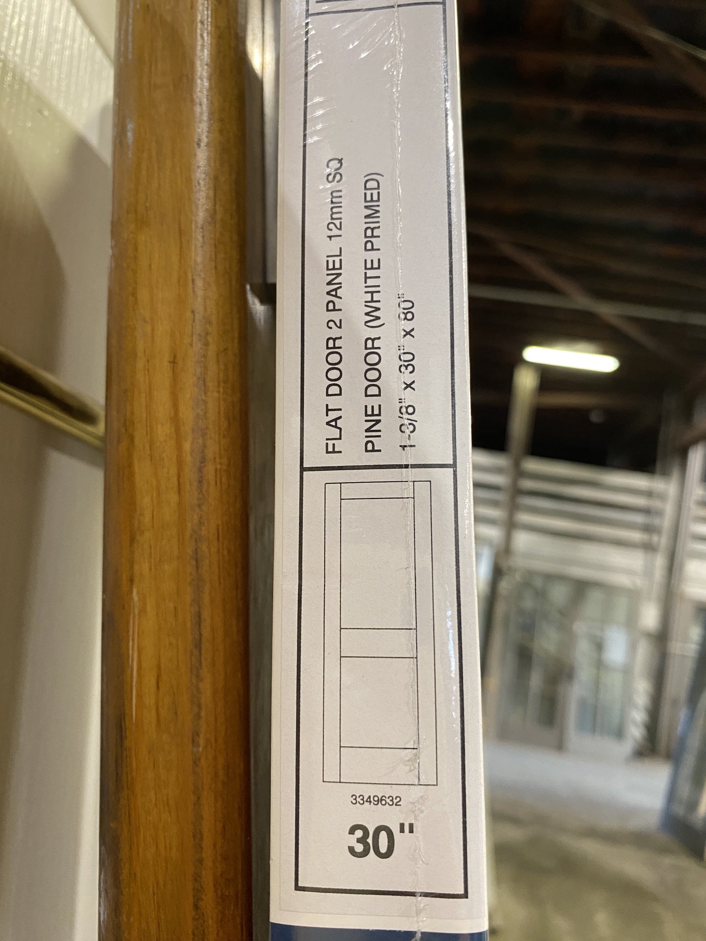 Frameport Slab Pine Door 30in LOW
