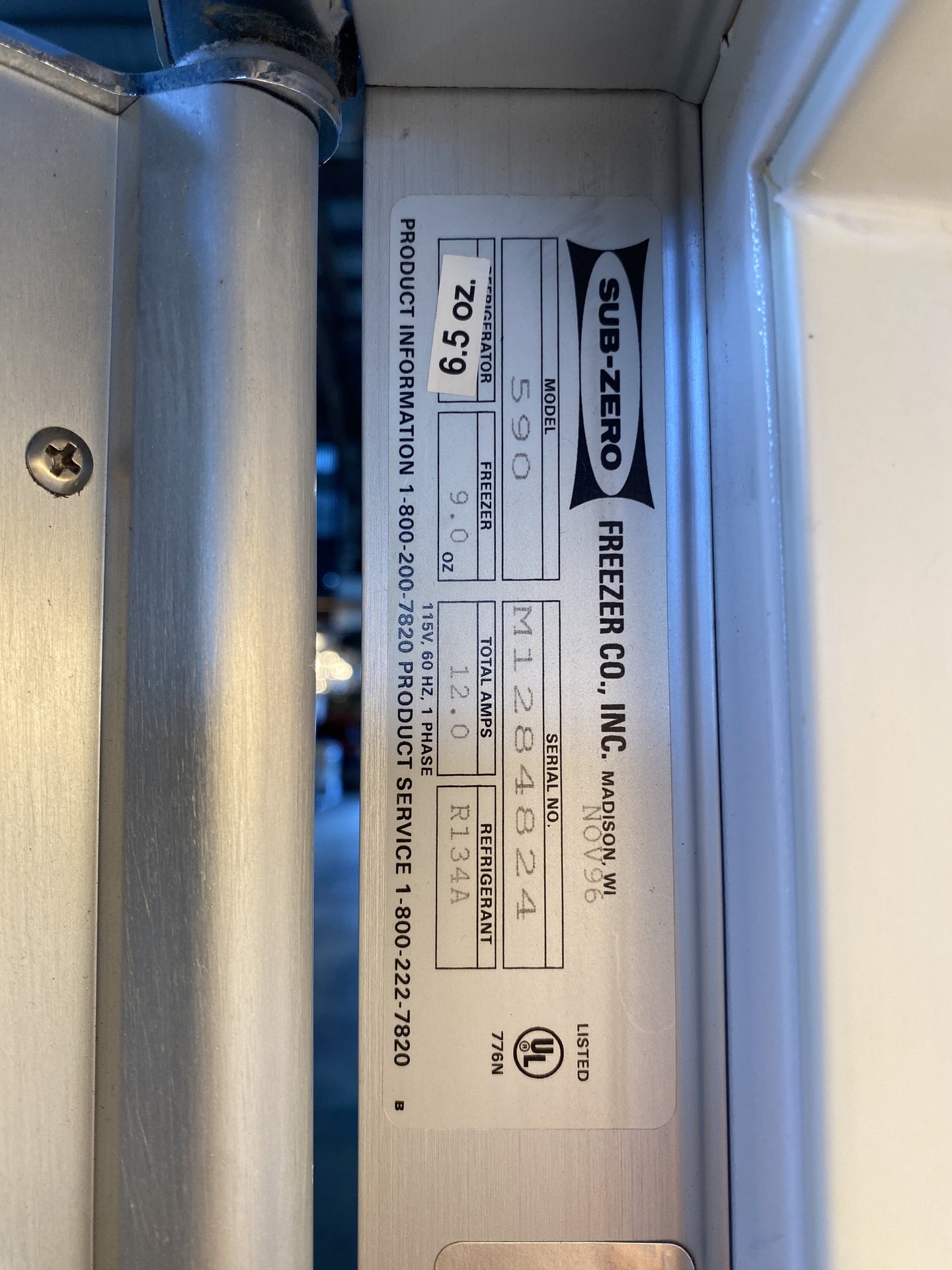 Subzero Refrigerator CA9