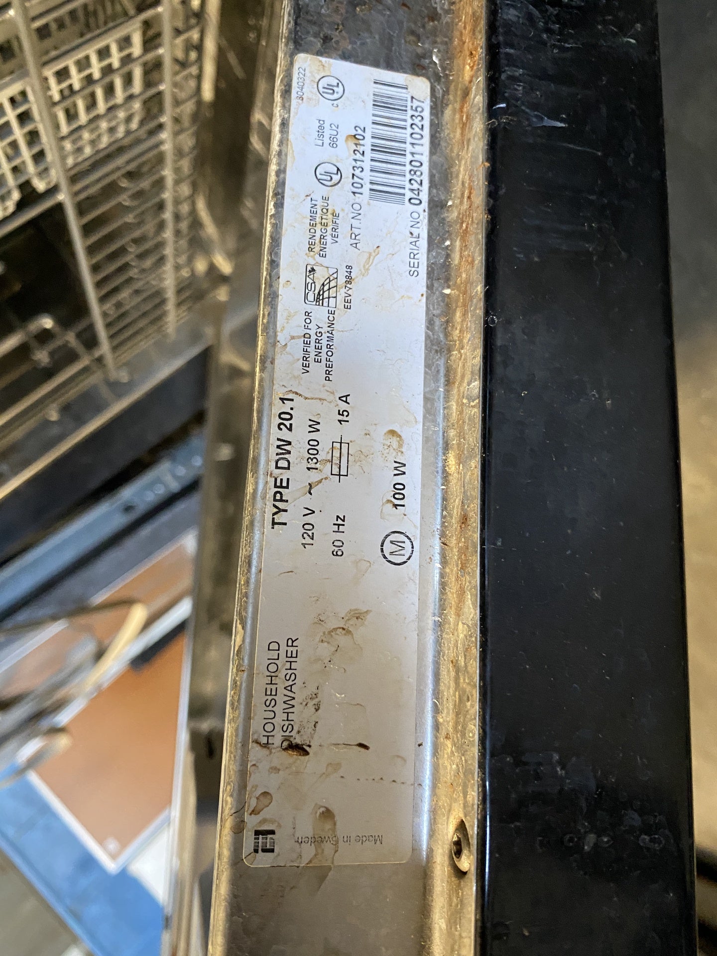 Asko D3121 Dishwasher 2 TRP