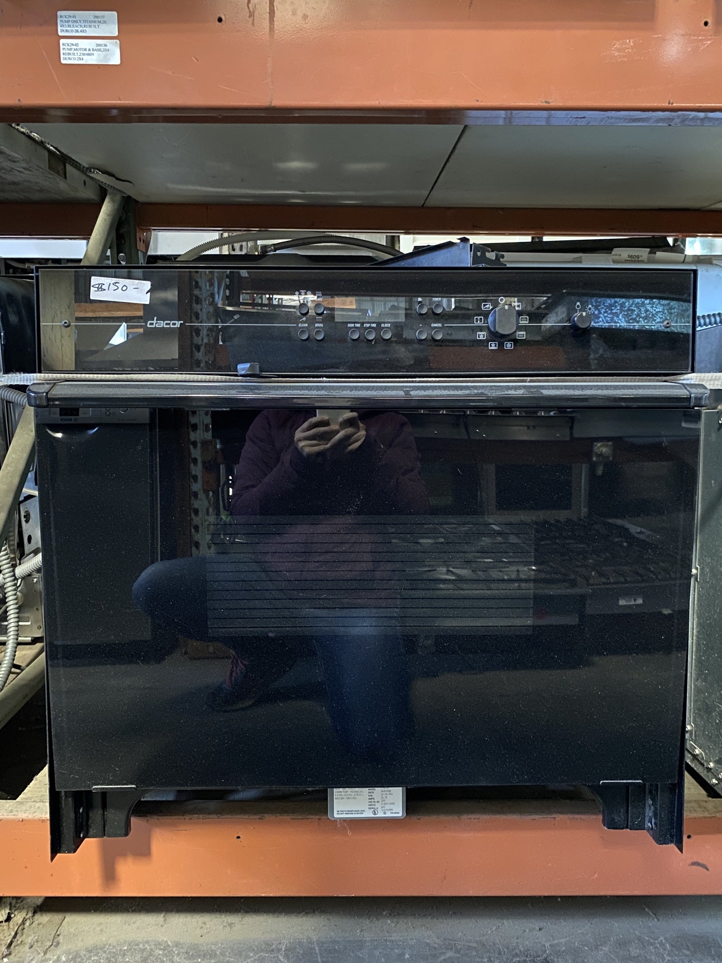 Black Dacor Single Oven TRP