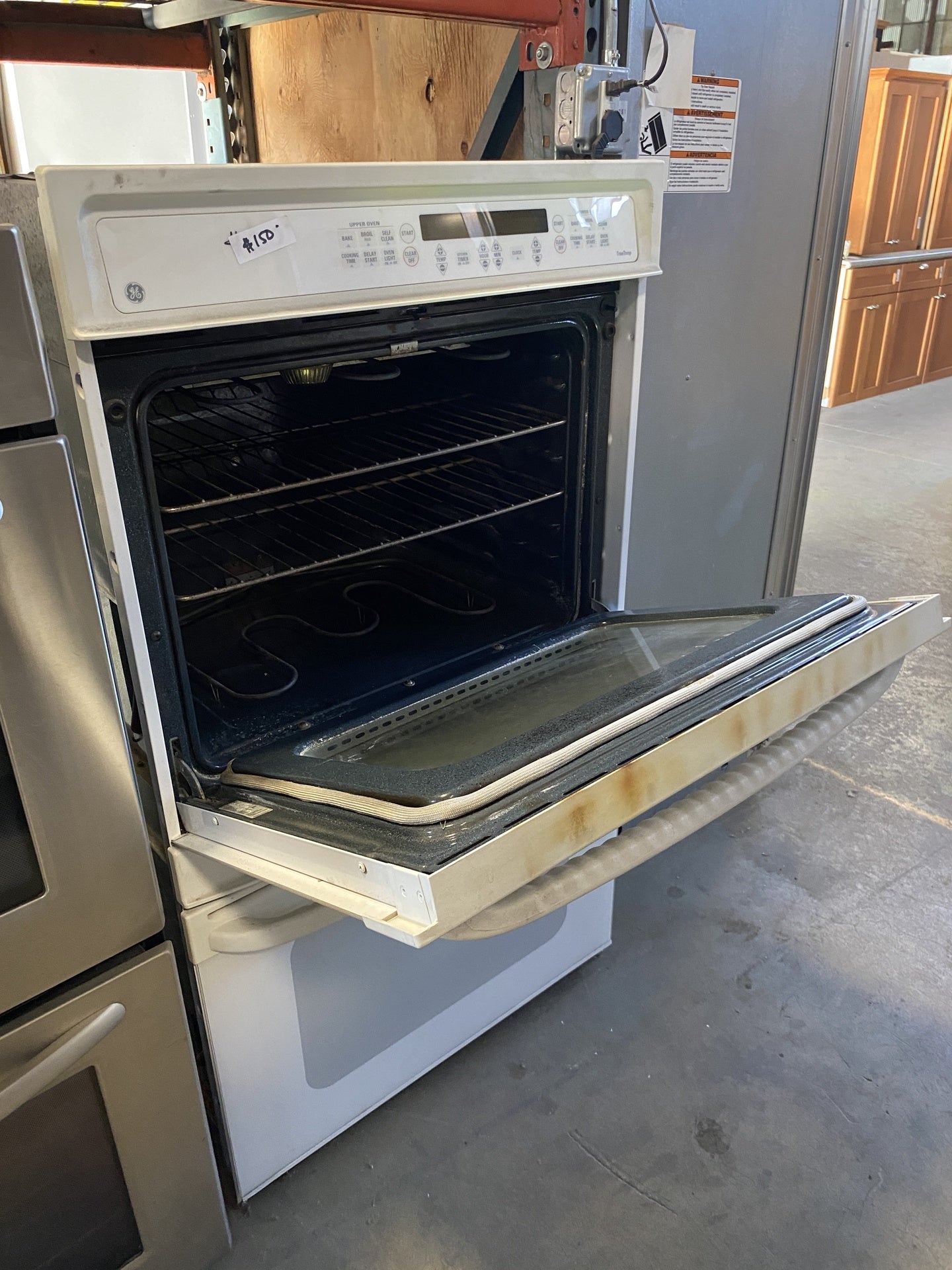 White GE Double Oven TRP