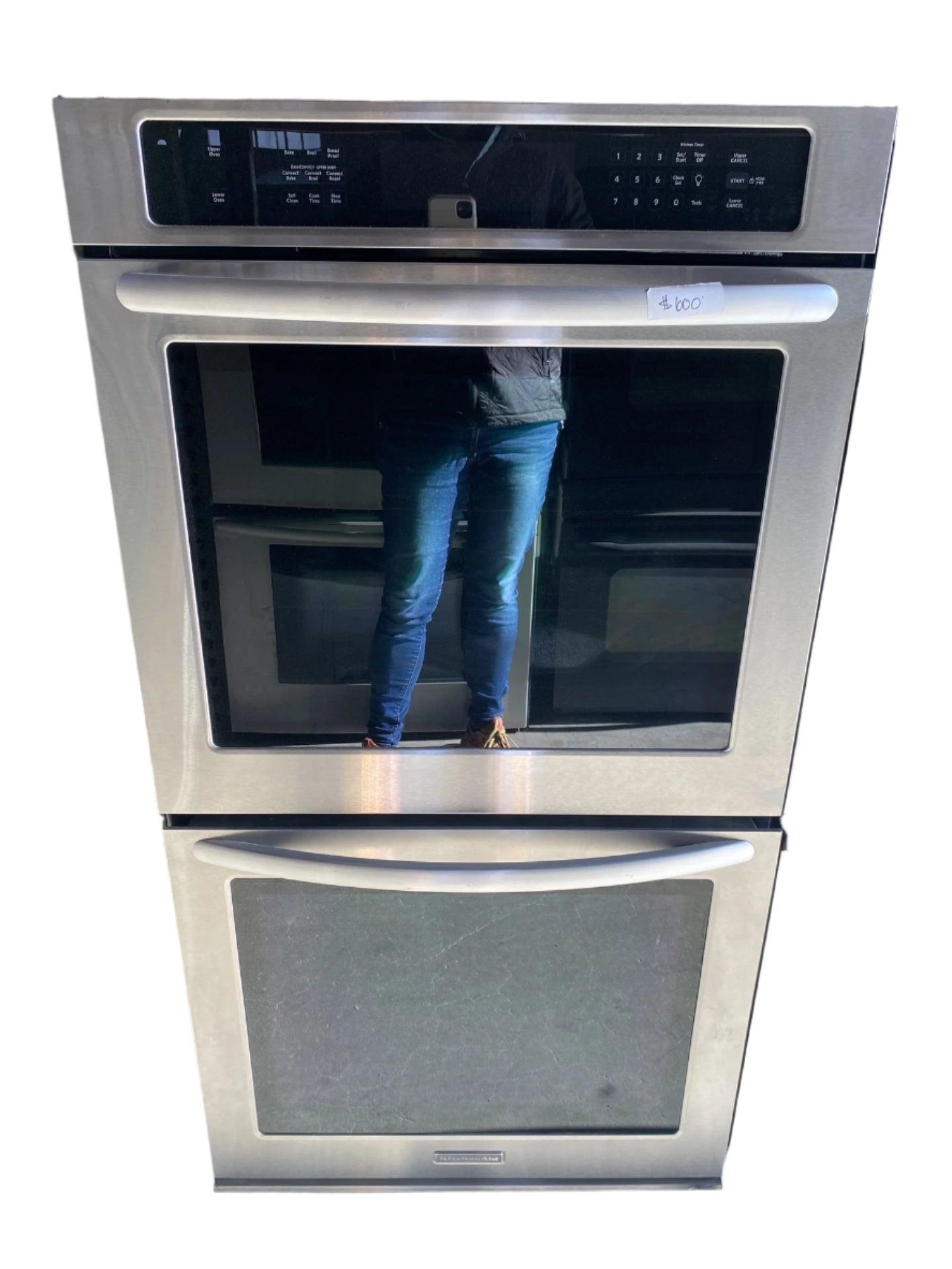 Silver Kitchen Aid Double Oven TRP