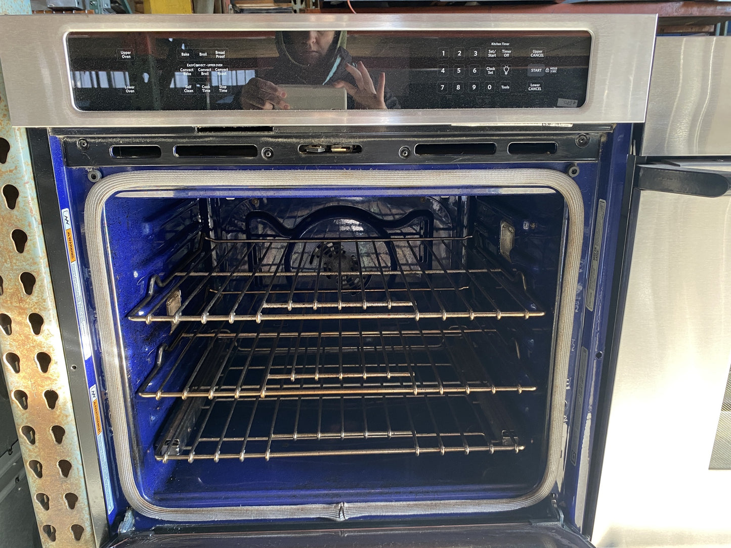 Silver Kitchen Aid Double Oven TRP